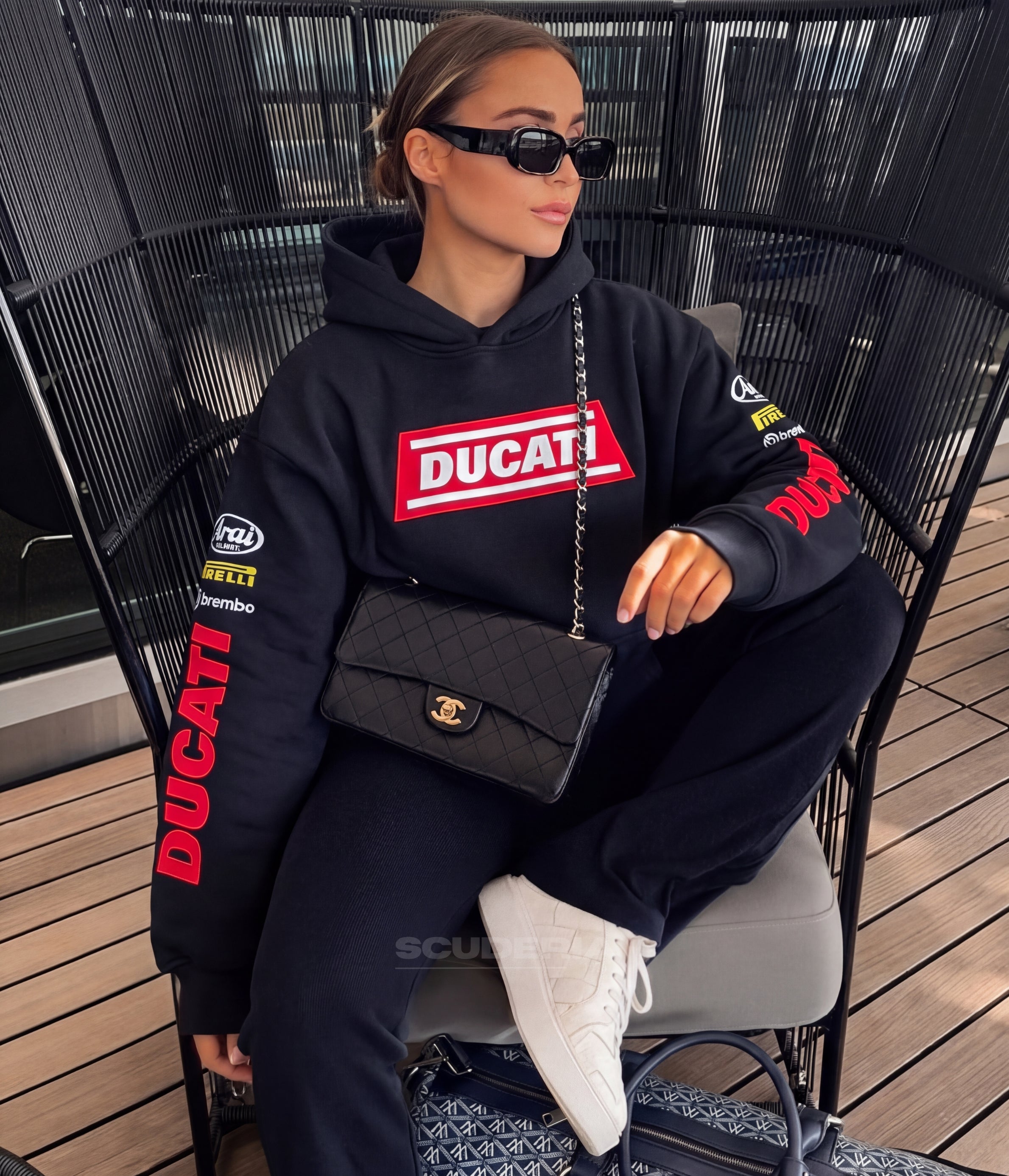 Ducati Racing Hoodie – Full Embroidered Edition