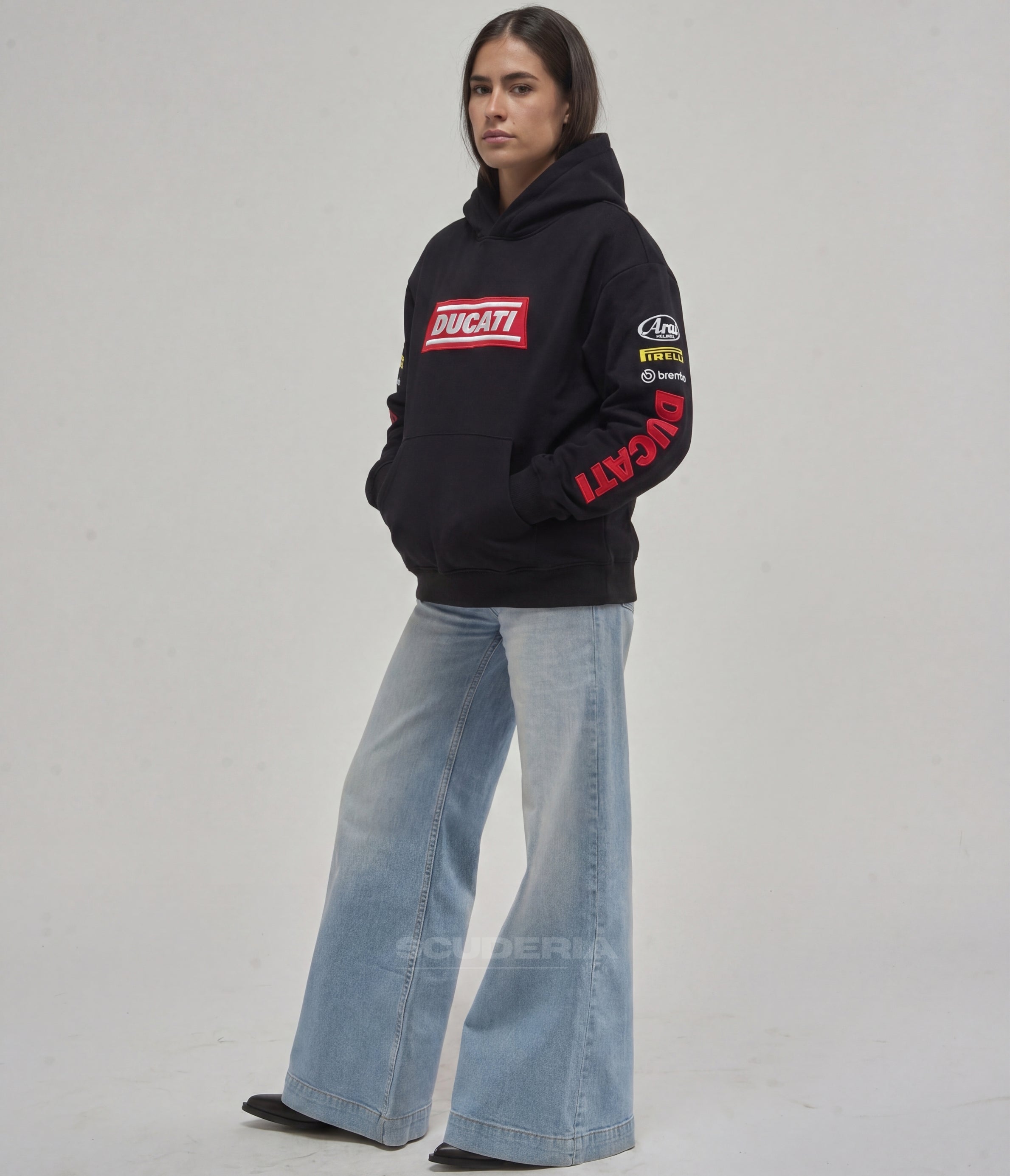 Ducati Racing Hoodie – Full Embroidered Edition