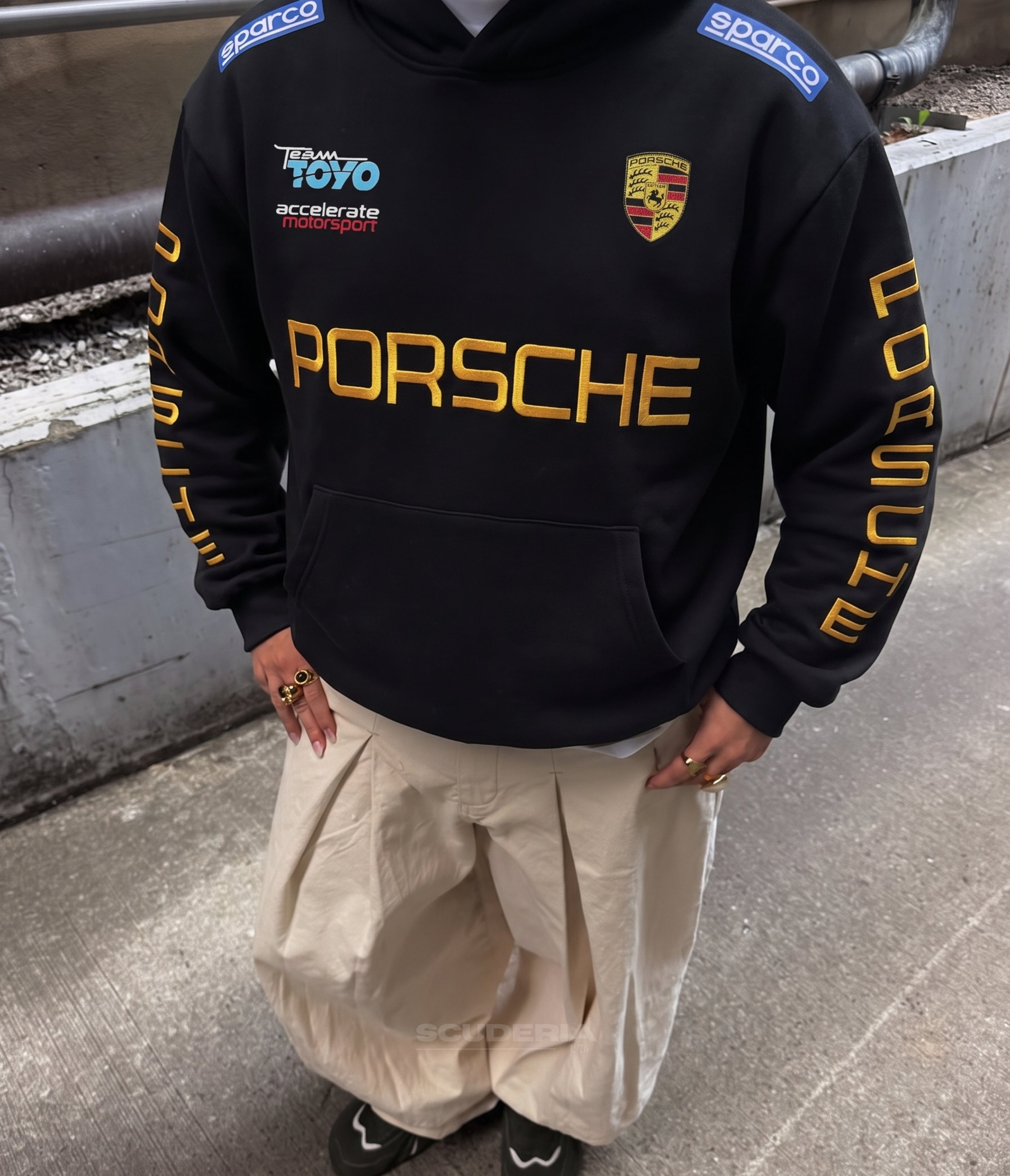 Porsche Racing Hoodie - Full Embroidered Edition