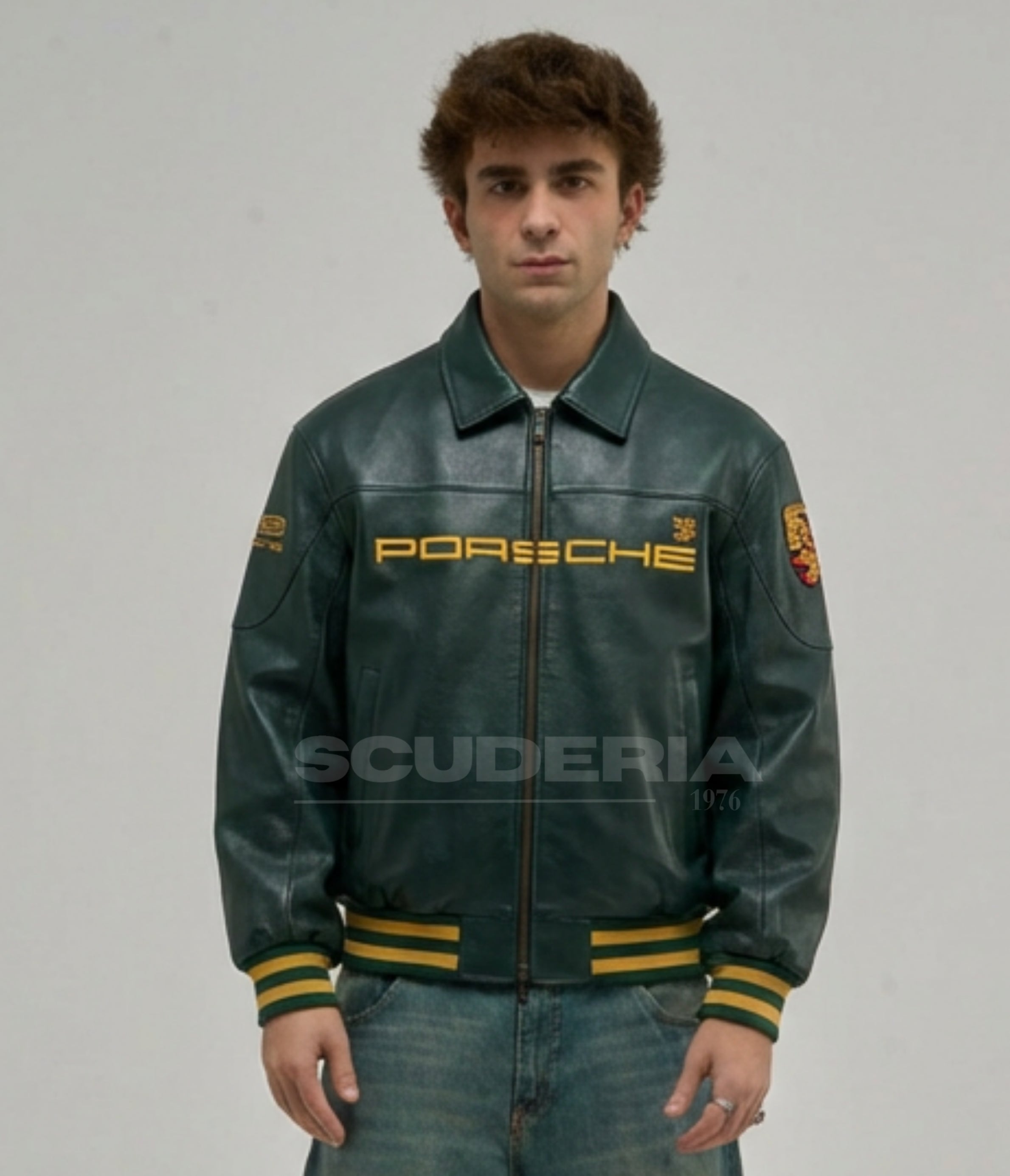 Aime Leon Dore x Porsche 993 Turbo Leather Club Jacket