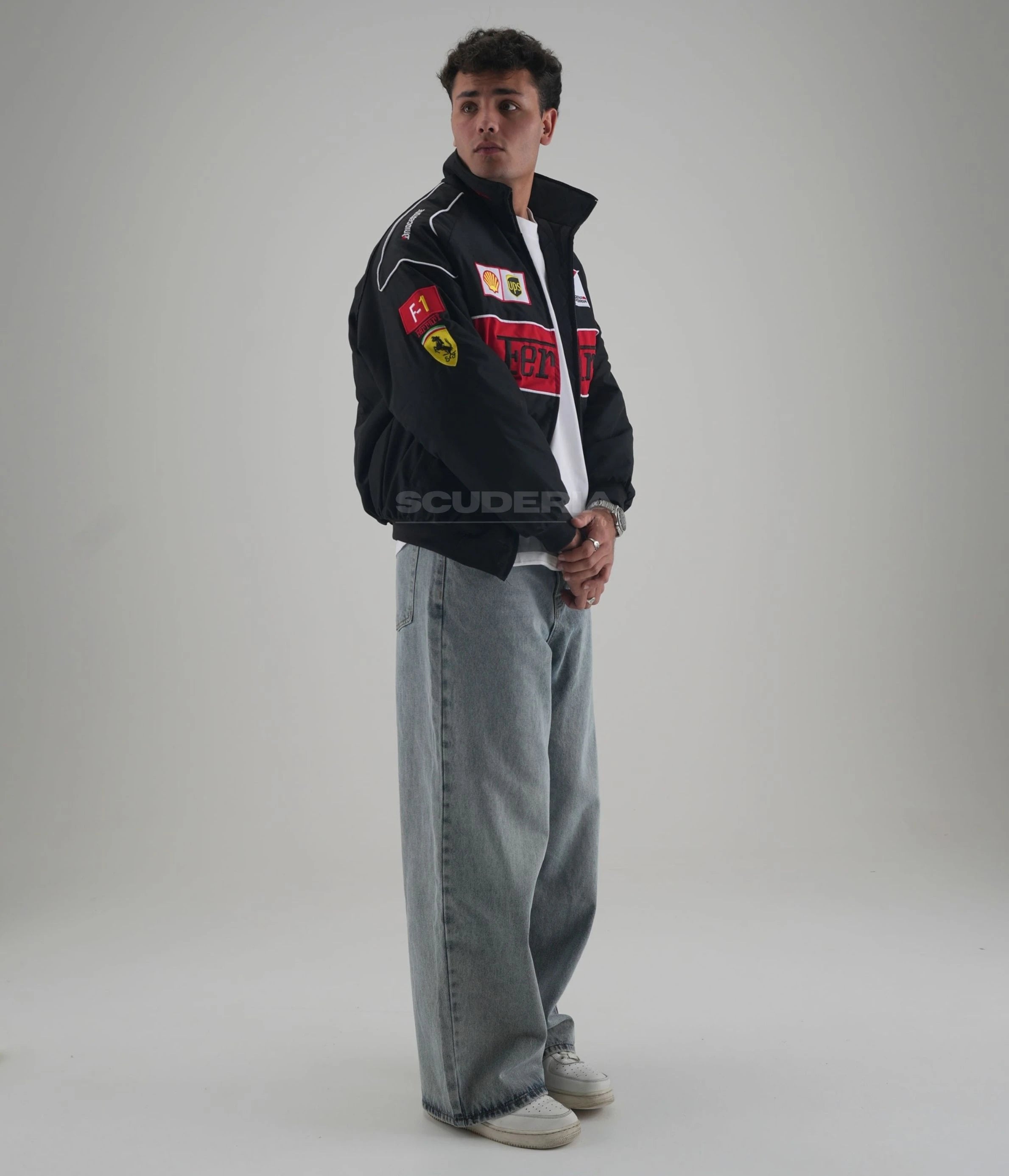 Ferrari F1 Vintage Racing Jacket - Black Edition