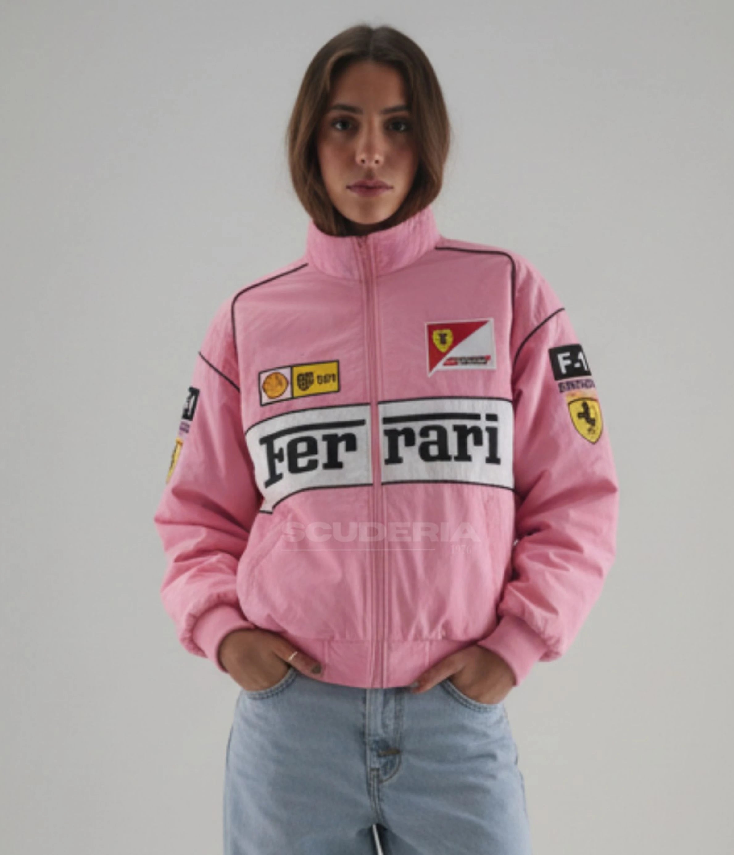Ferrari F1 Vintage Racing Jacket – Pink Edition