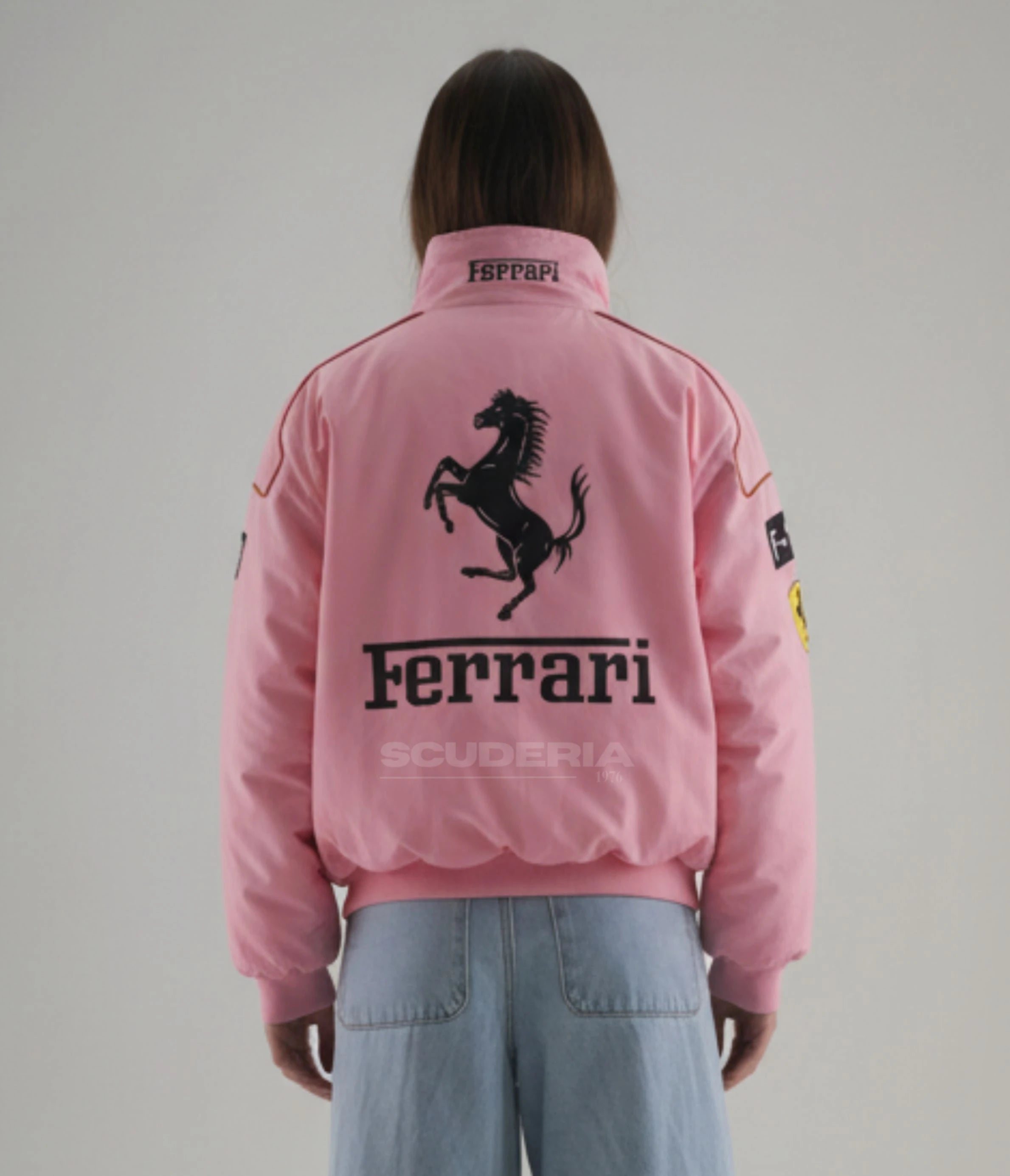 Ferrari F1 Vintage Racing Jacket – Pink Edition