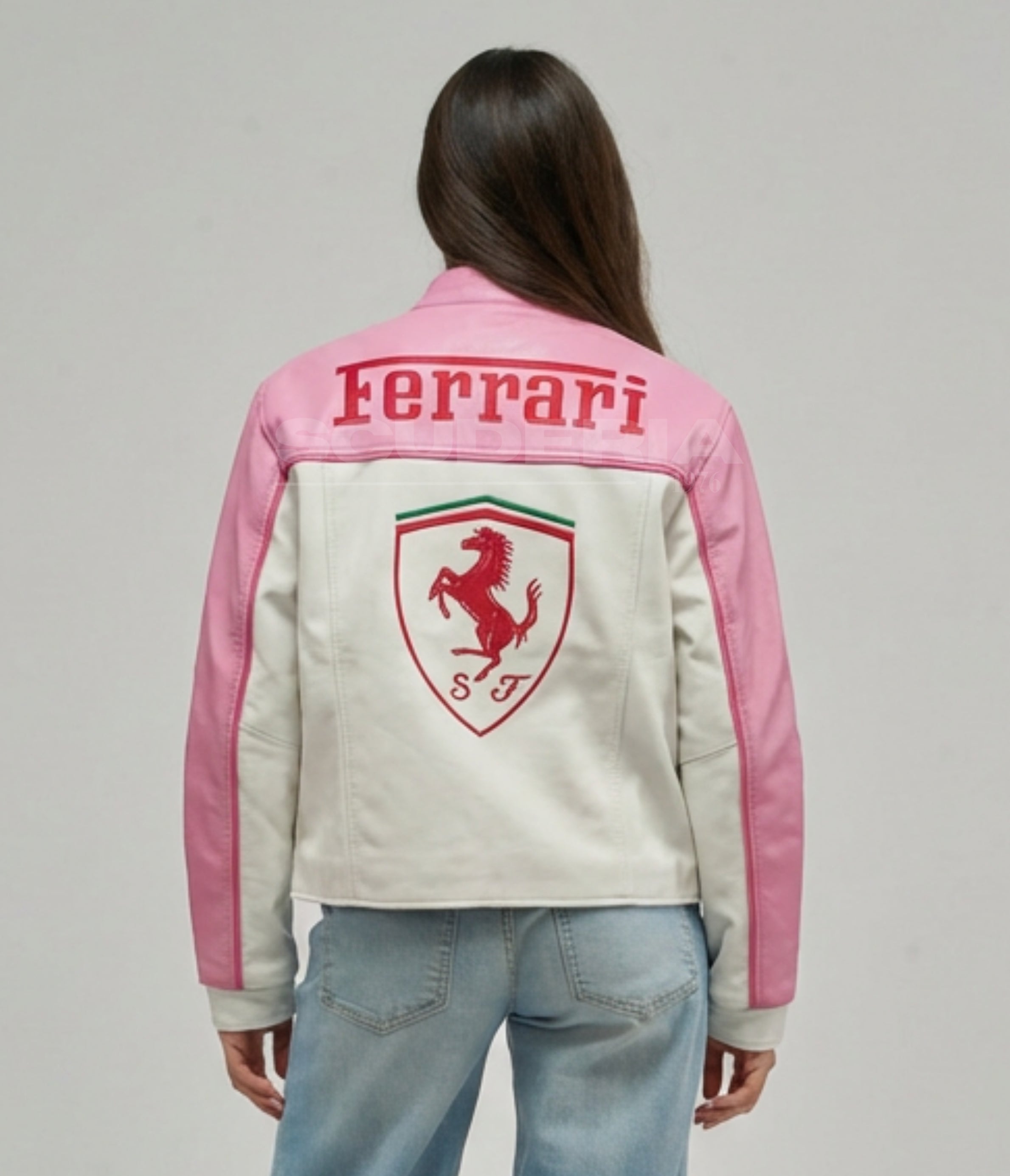 Ferrari Vintage Leather Jacket - Pink Edition