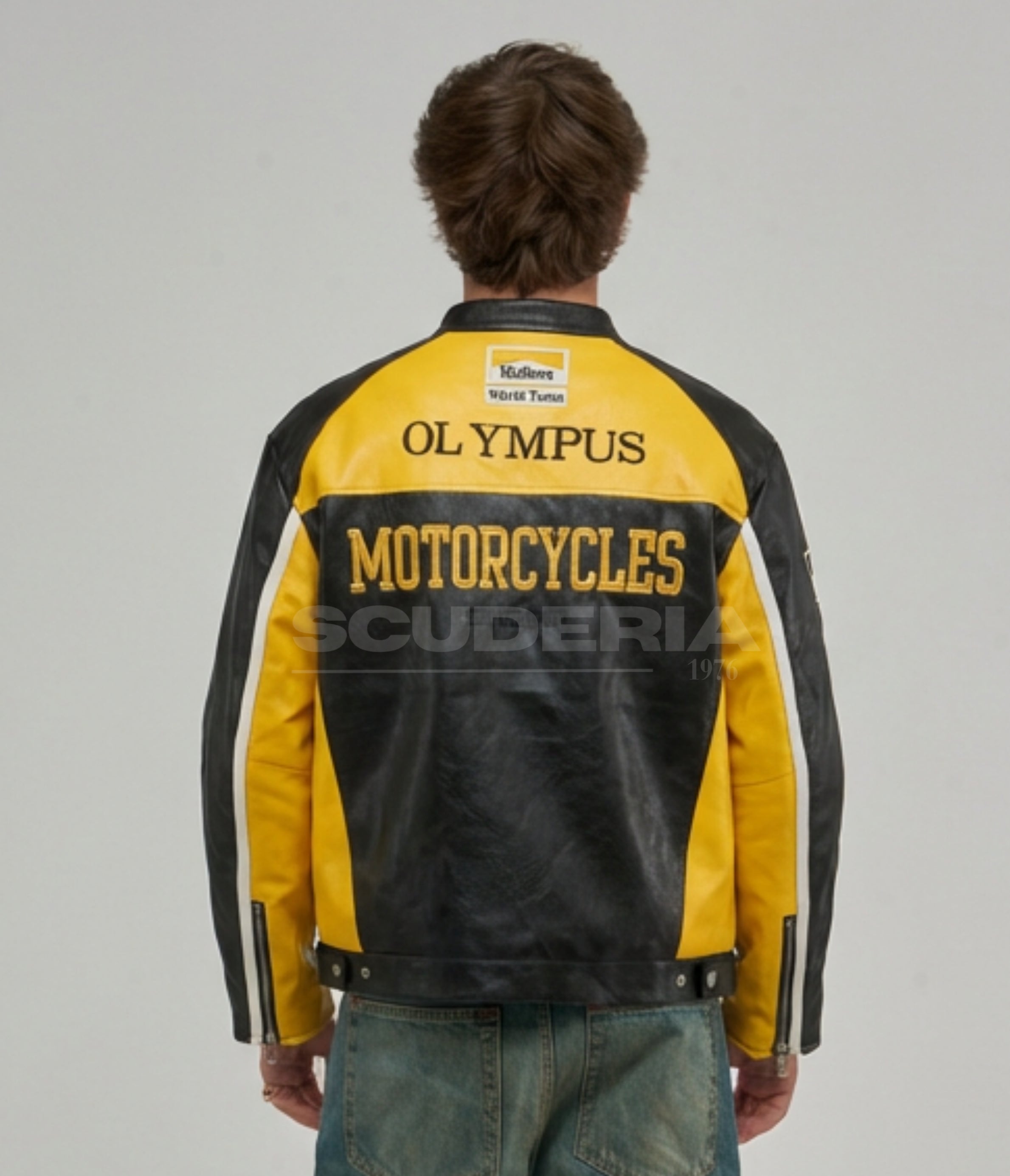 Ferrari Olympus Leather Jacket - Yellow Edition