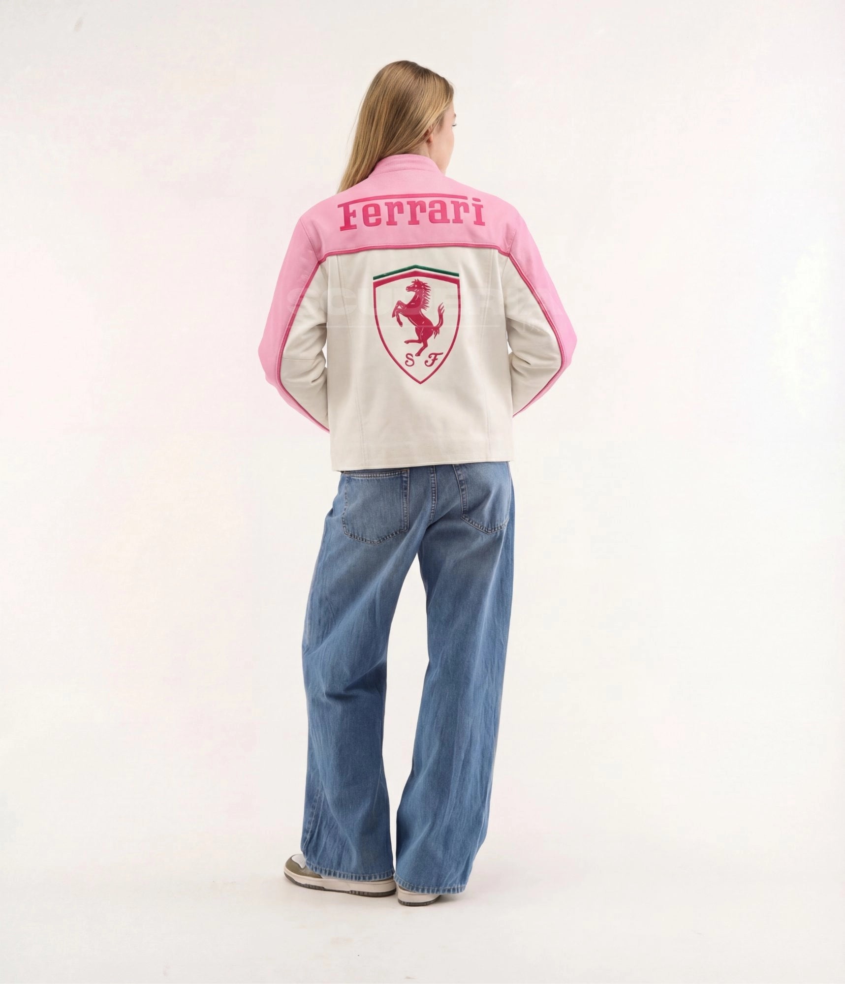 Ferrari Vintage Leather Jacket - Pink Edition