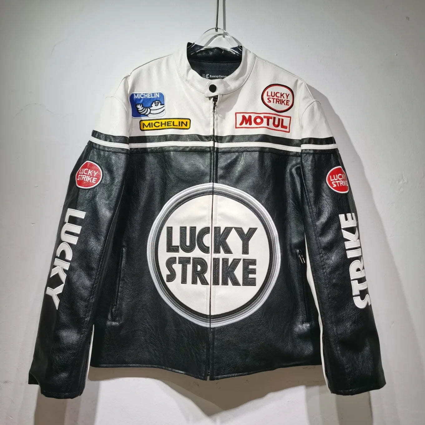 Lucky Strike Leather Jacket - White Edition