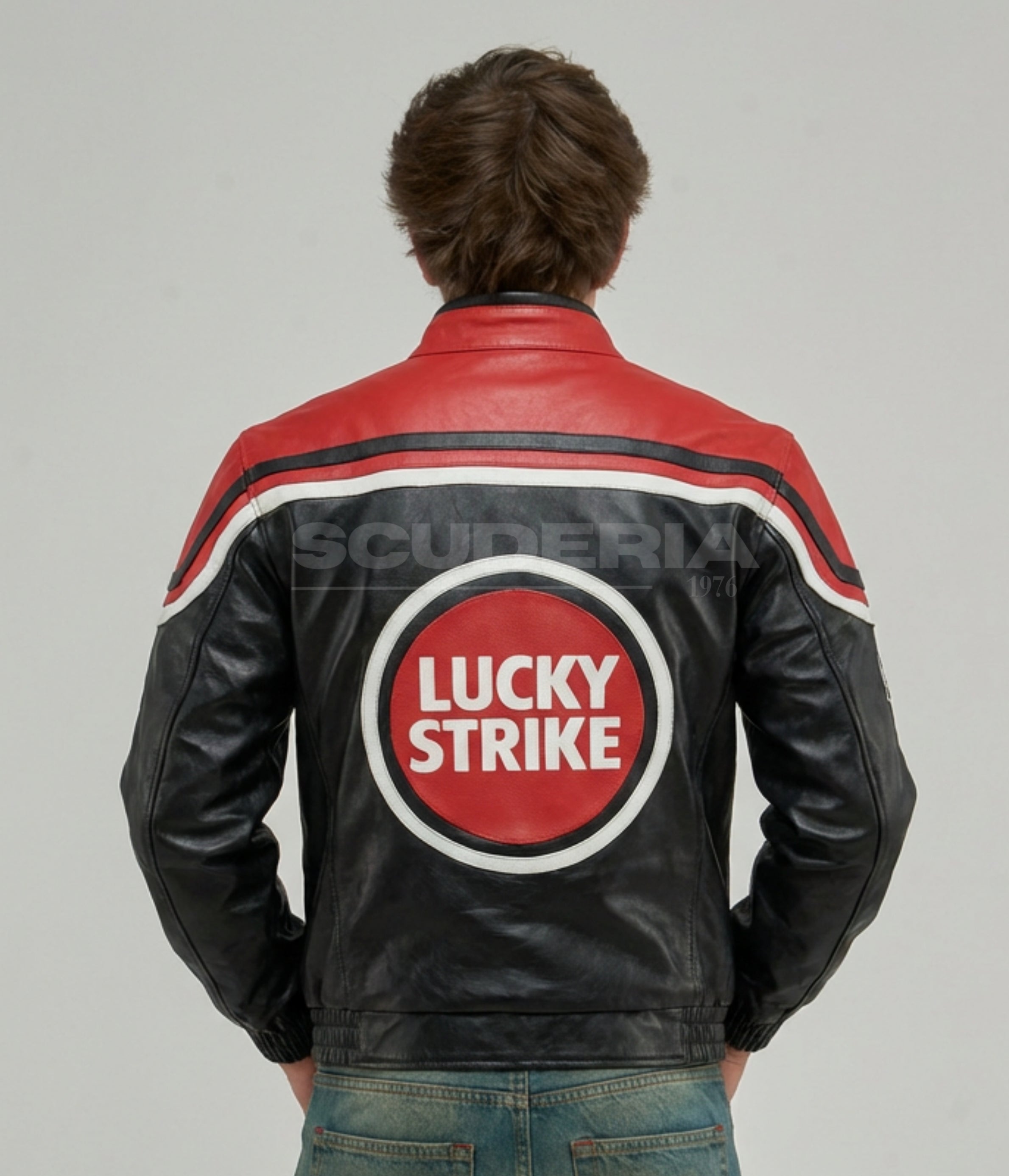 Lucky Strike Leather Jacket - Red Edition