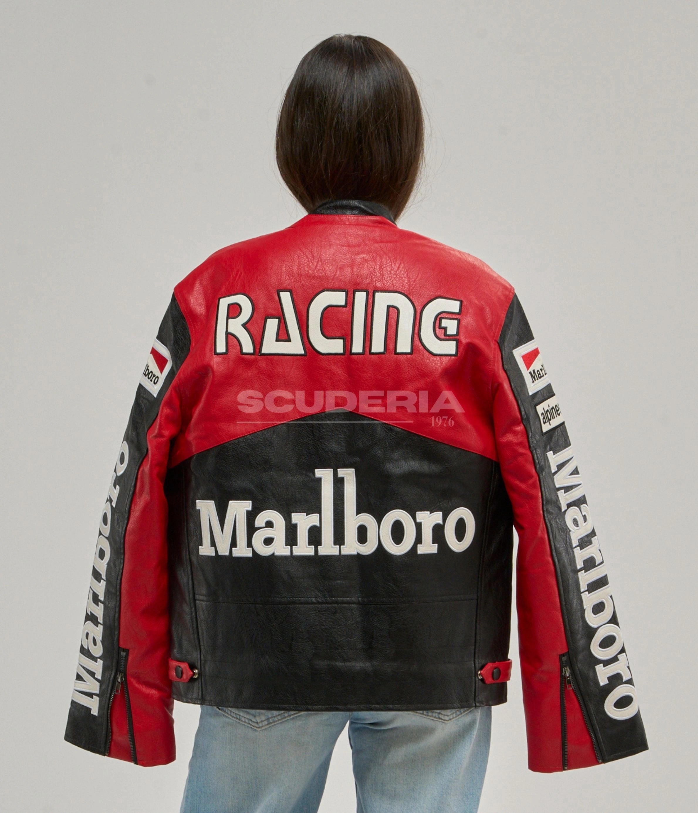 Marlboro Racing Leather Jacket - Black Edition