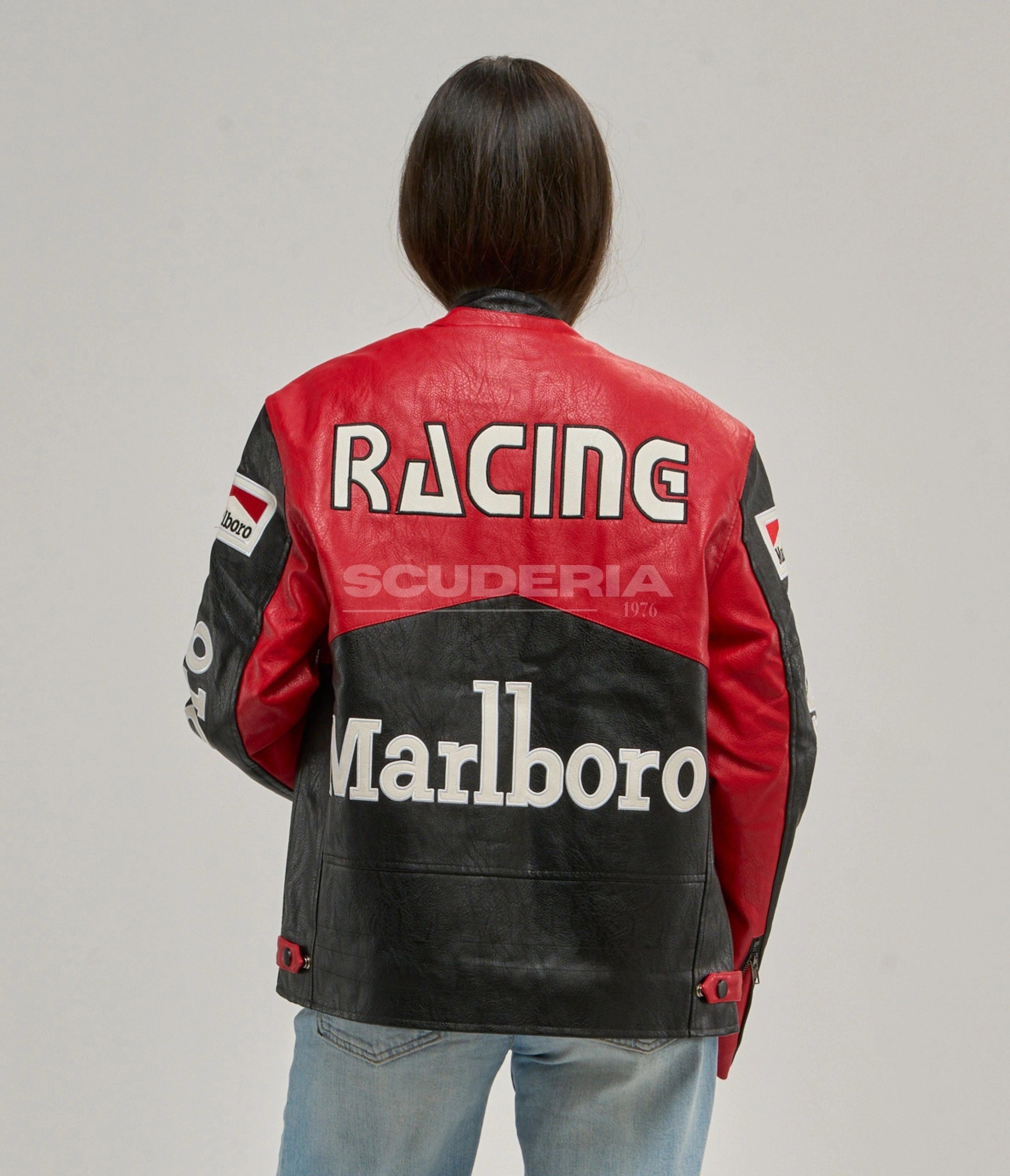 Marlboro Racing Leather Jacket - Black Edition