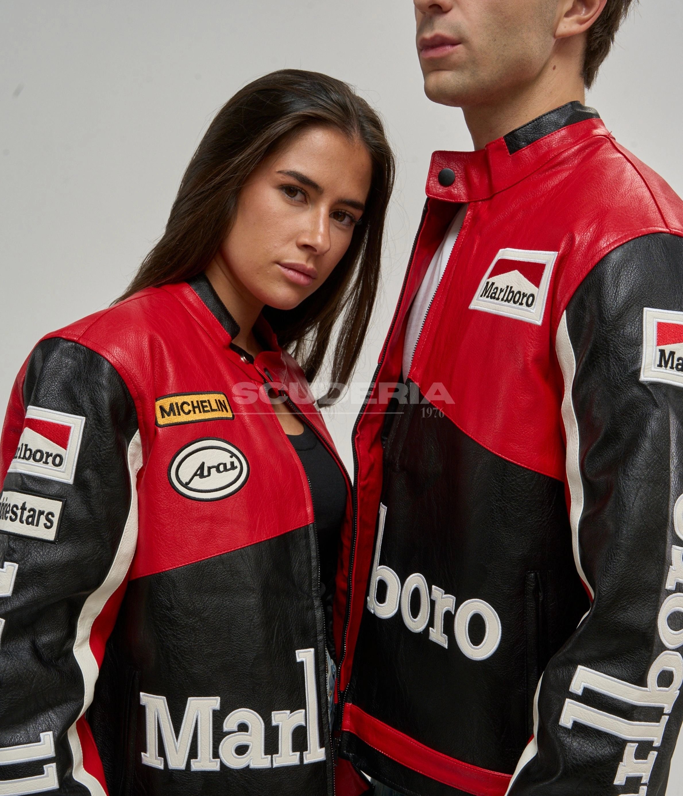 Marlboro Racing Leather Jacket - Black Edition