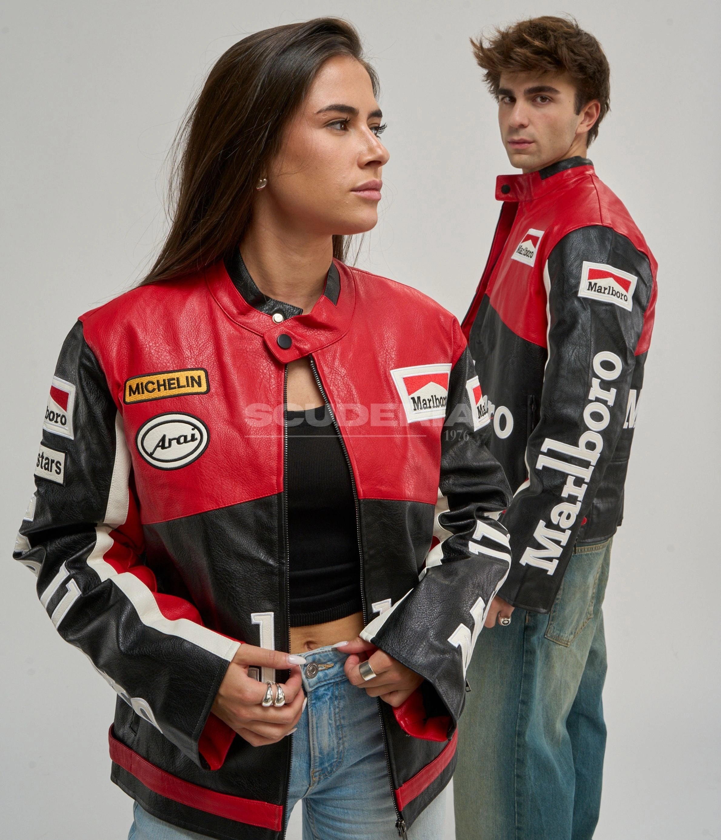 Marlboro Racing Leather Jacket - Black Edition