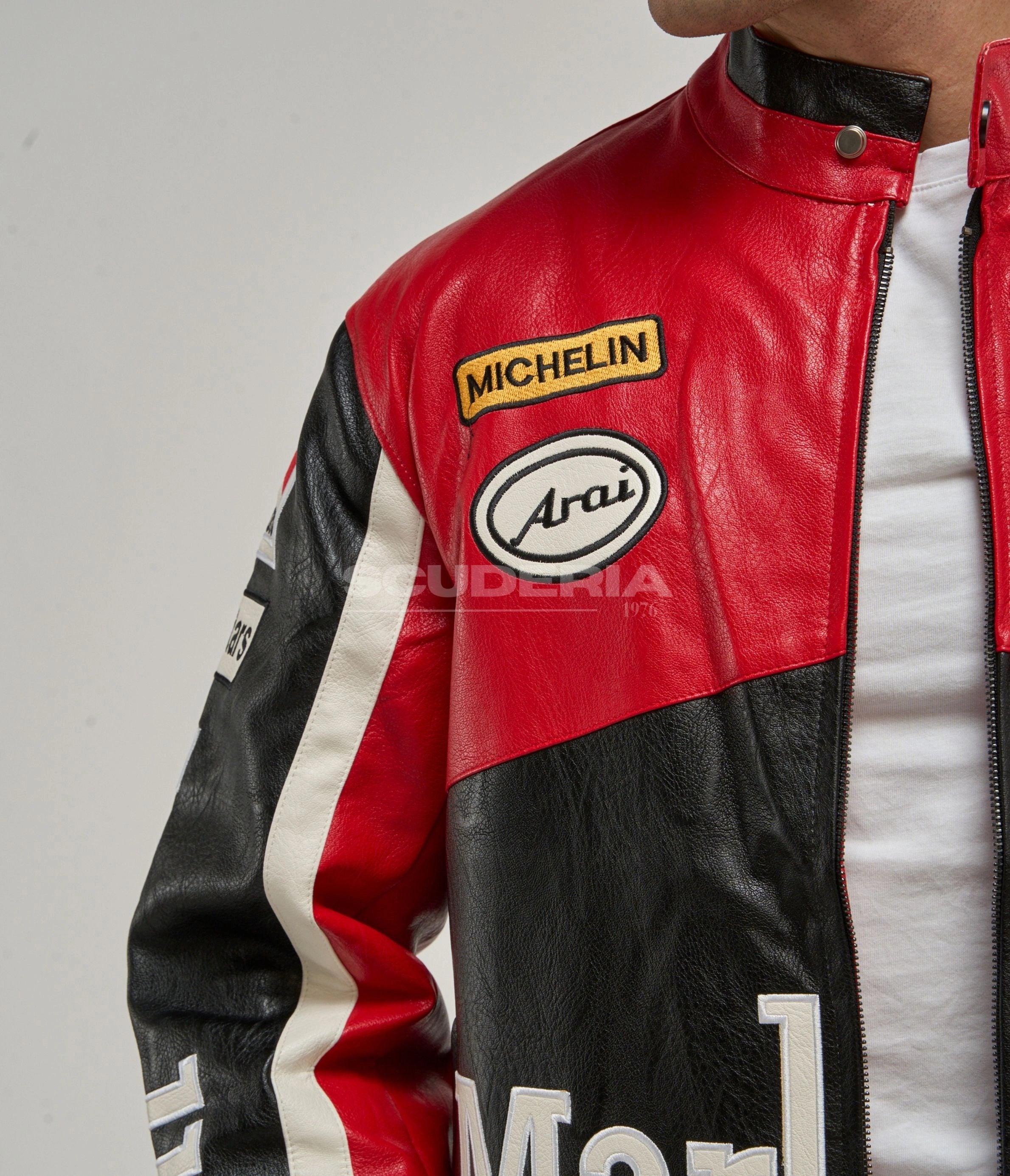 Marlboro Racing Leather Jacket - Black Edition