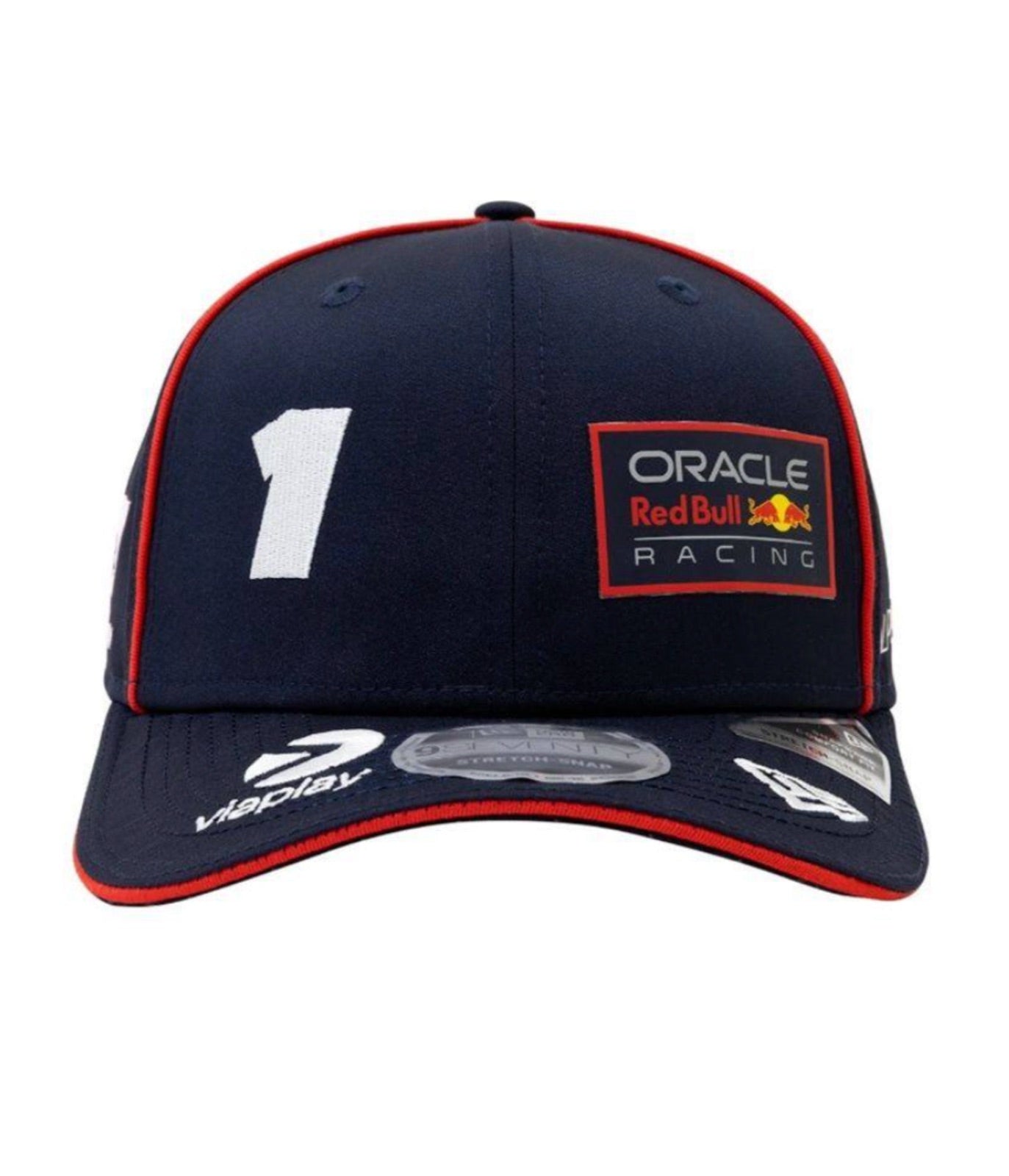 Front of the navy Red Bull F1 Verstappen 2023 cap with No.1 and team crest
