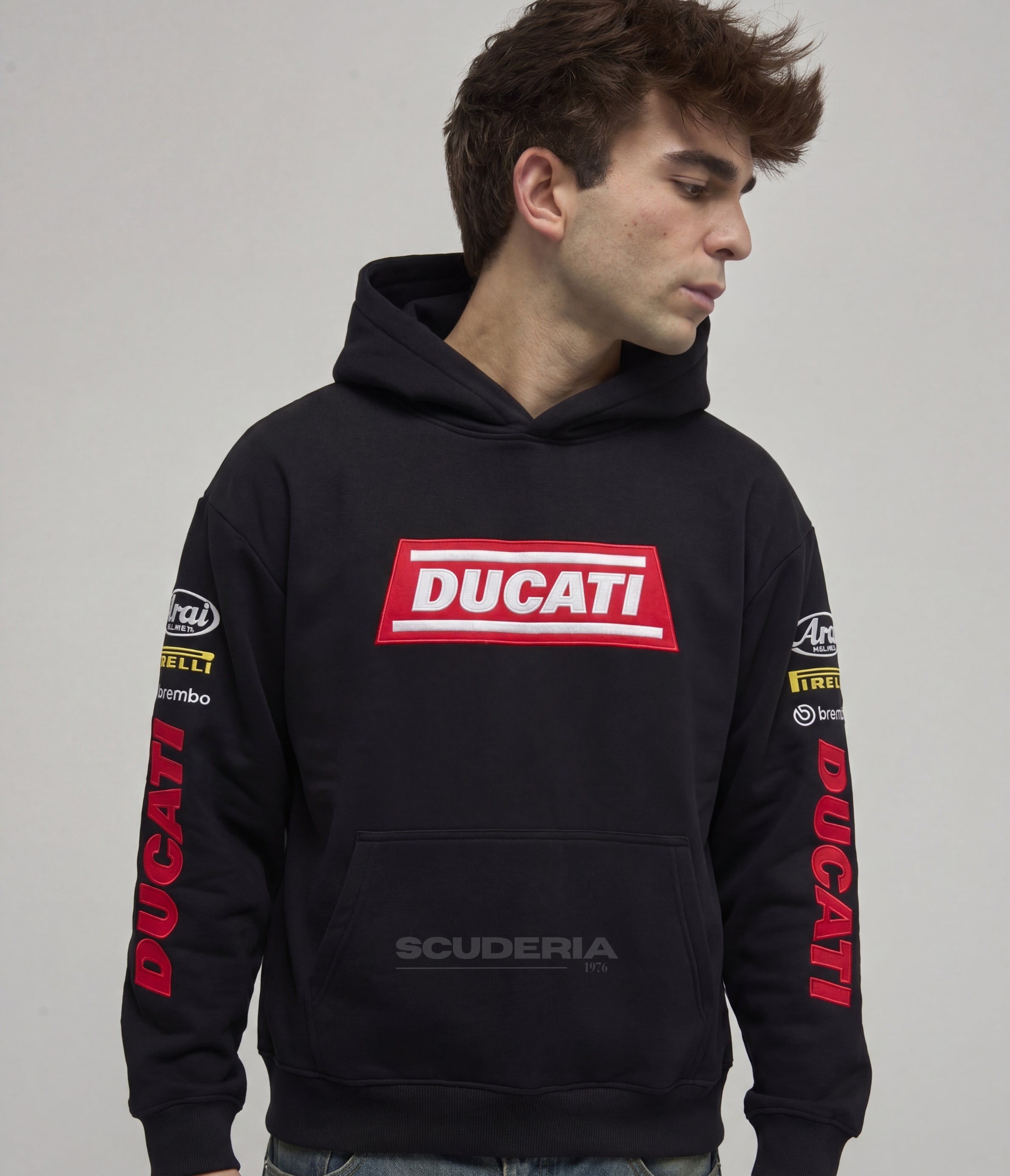 Ducati Racing Hoodie – Full Embroidered Edition
