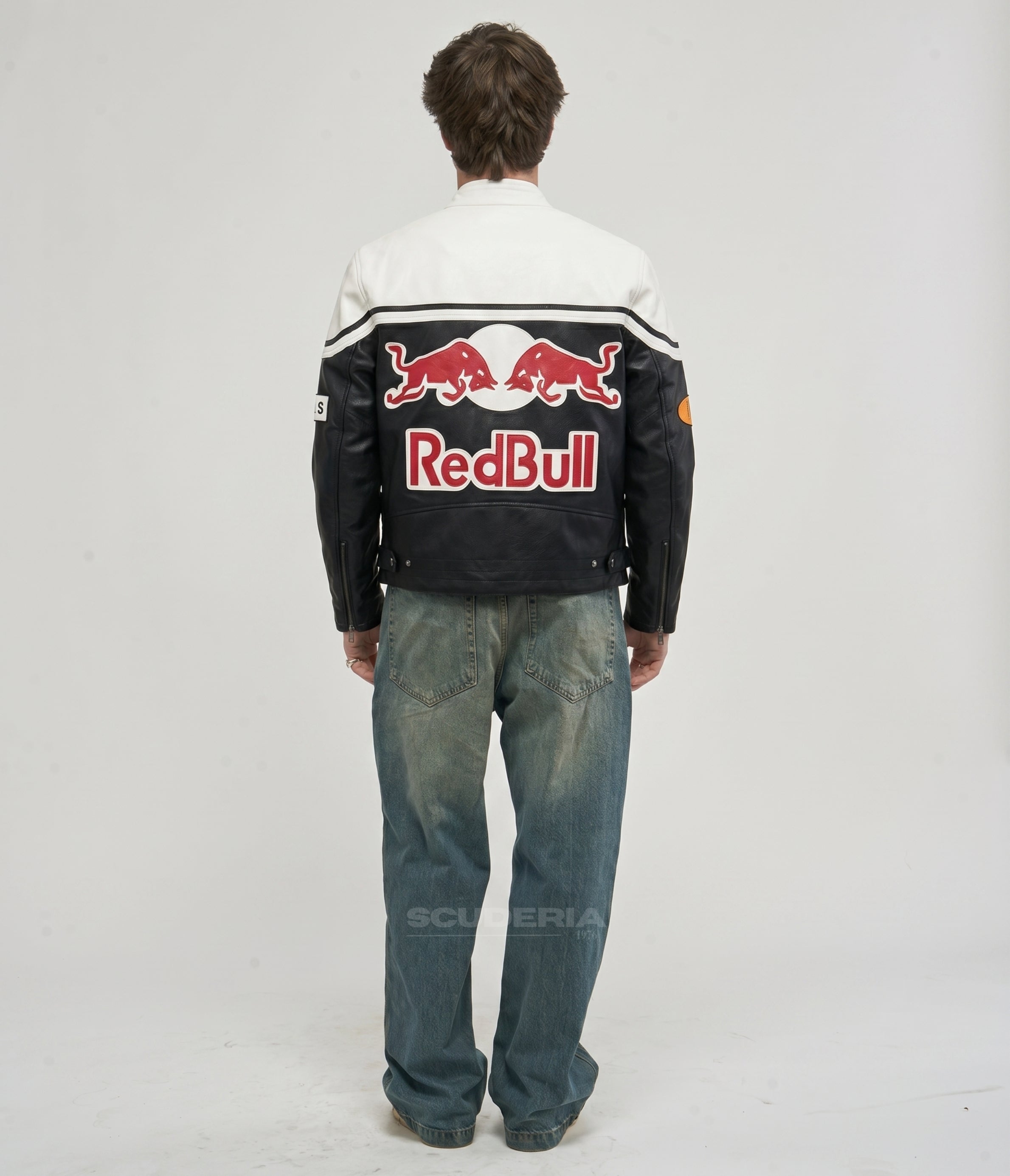 Red Bull Racing Leather Jacket - White Edition