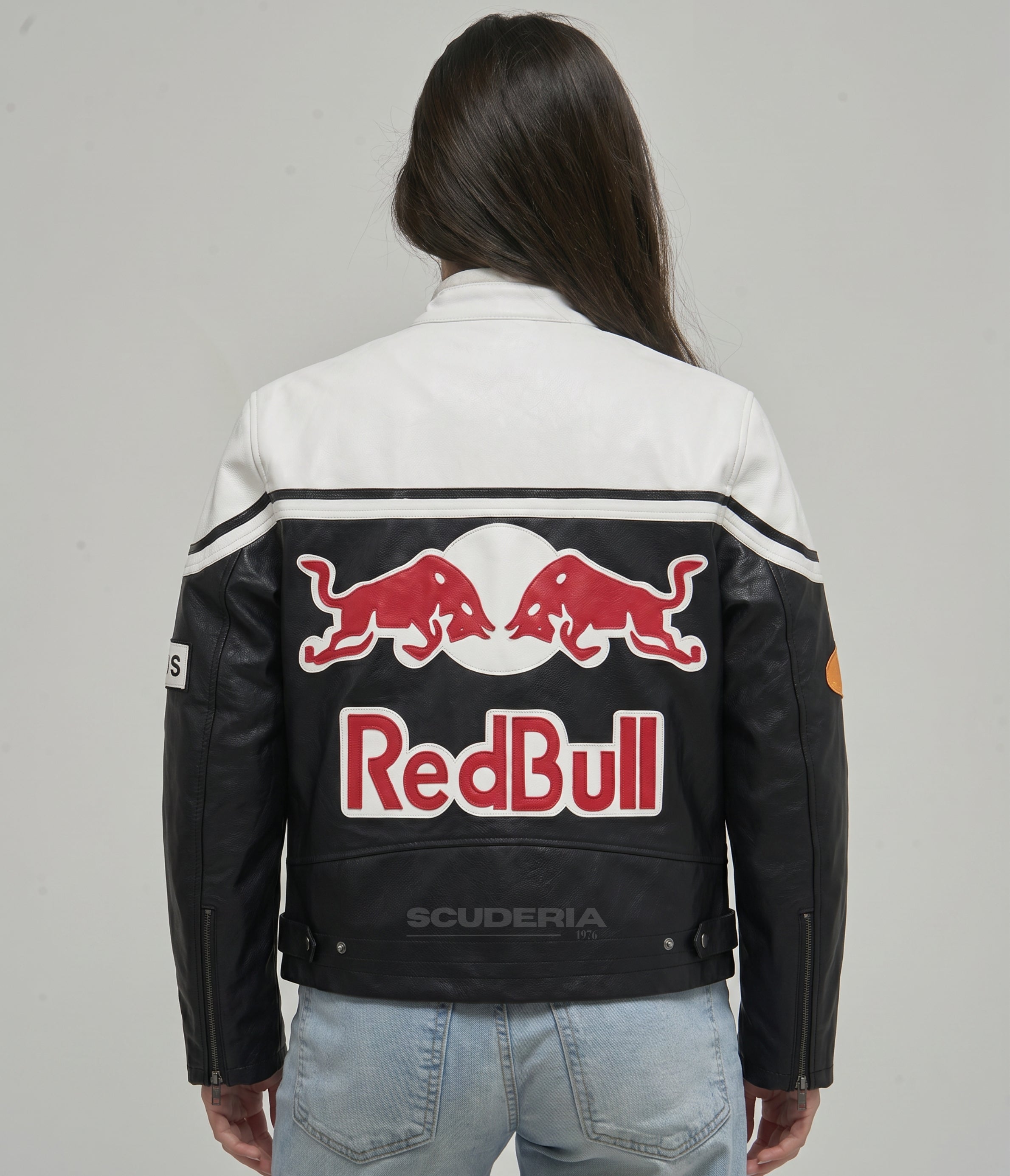 Red Bull Racing Leather Jacket - White Edition