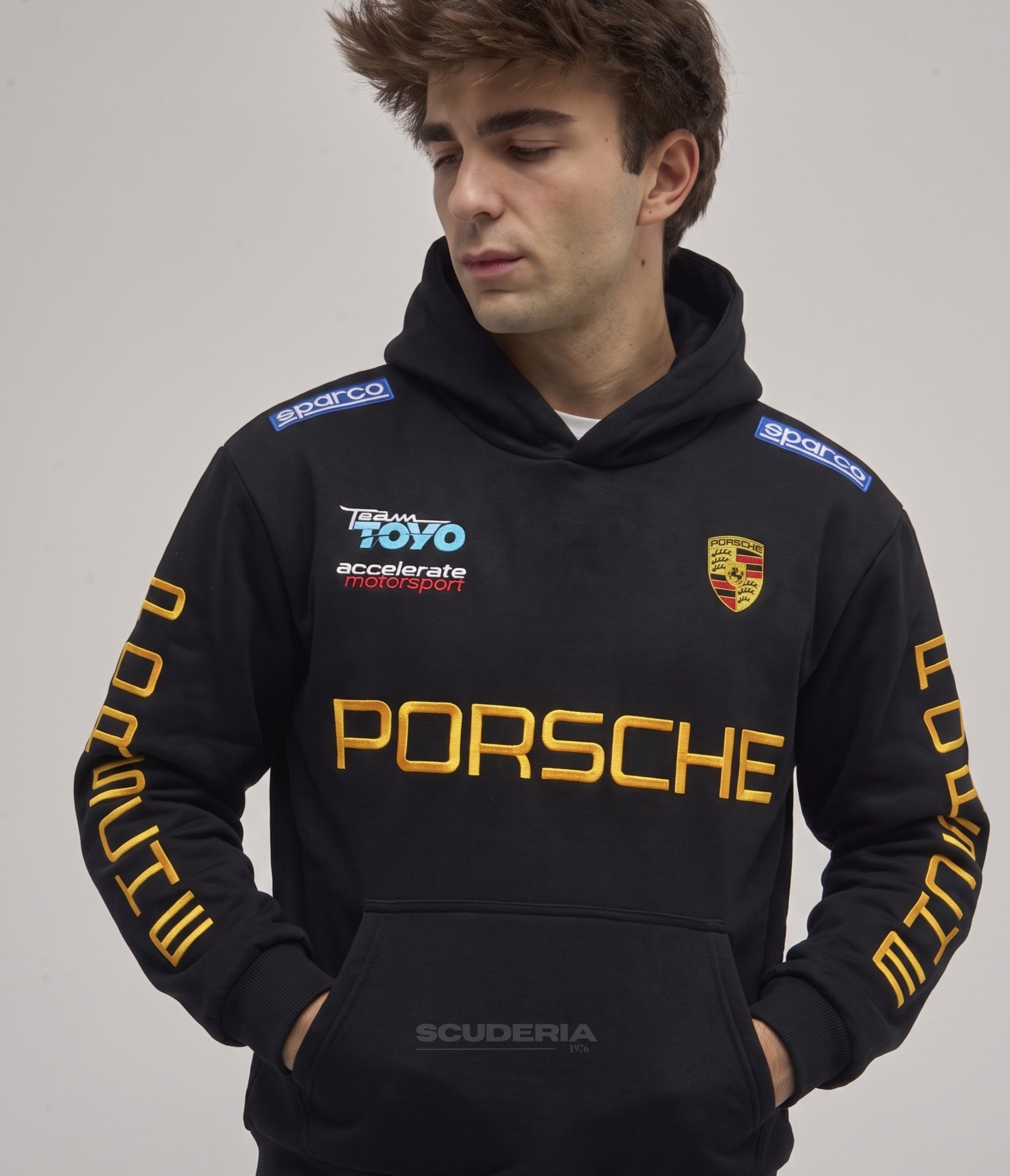 Porsche Racing Hoodie - Full Embroidered Edition