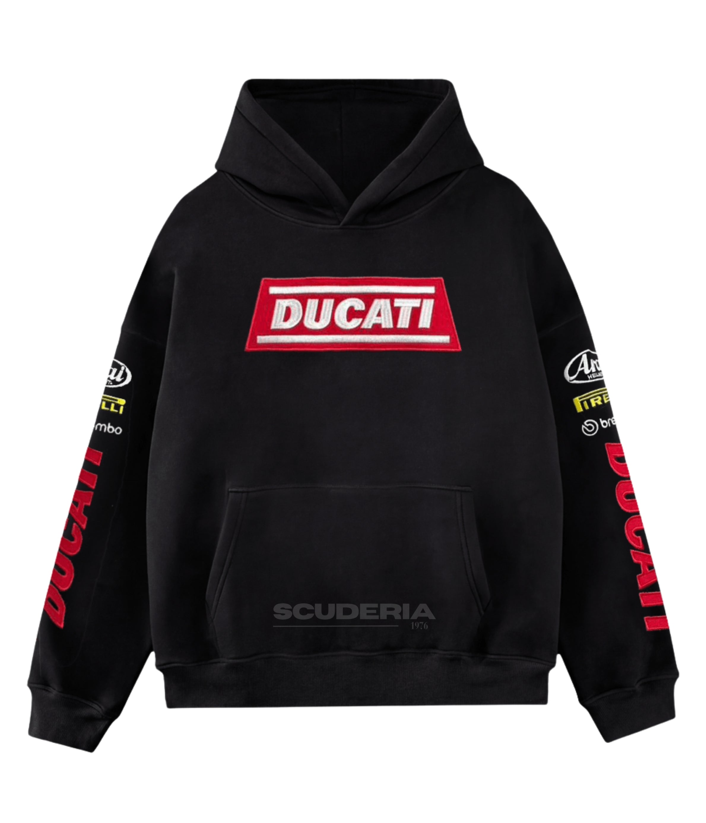 Ducati Racing Hoodie – Full Embroidered Edition