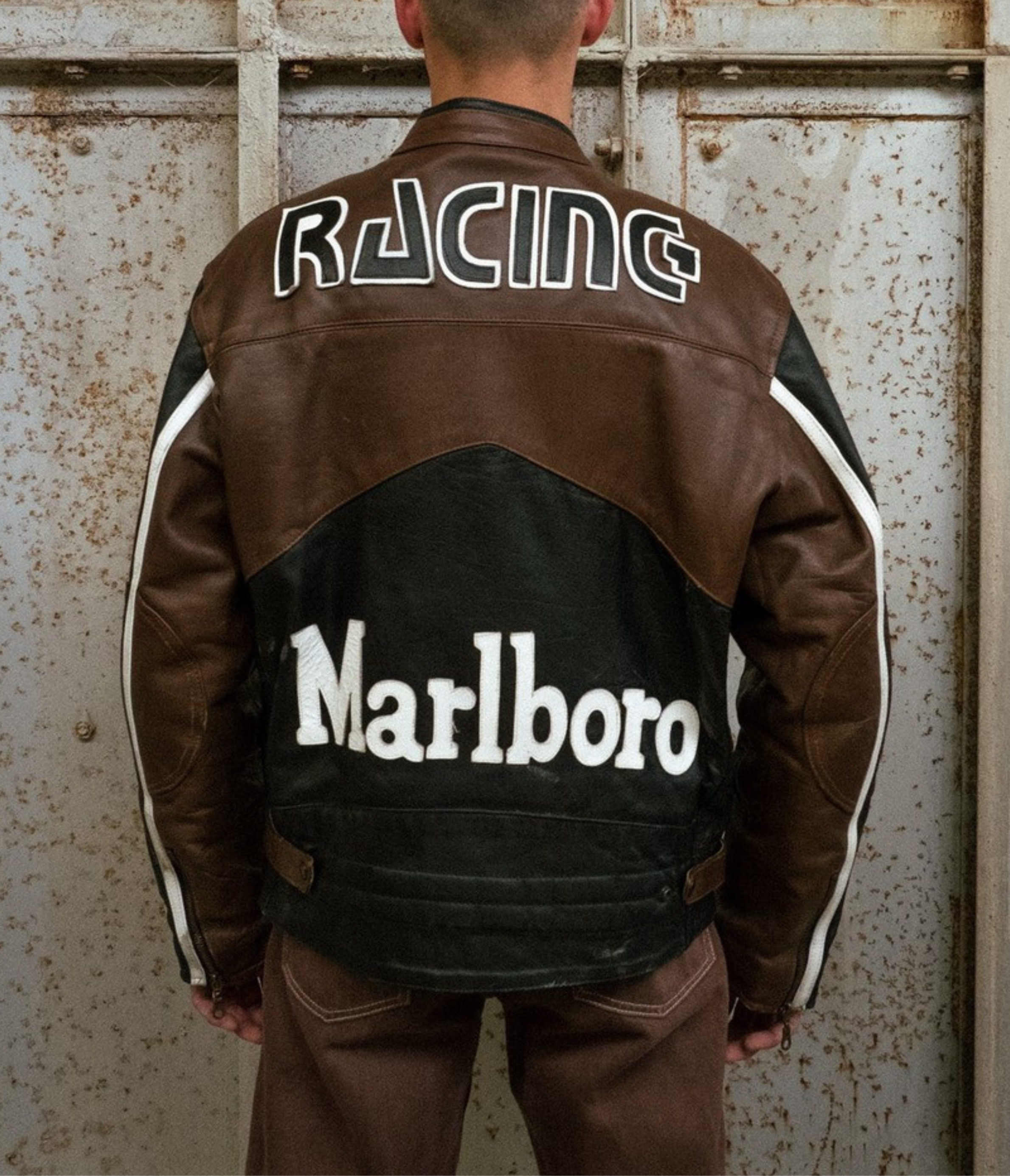 Marlboro Racing Leather Jacket - Brown Edition