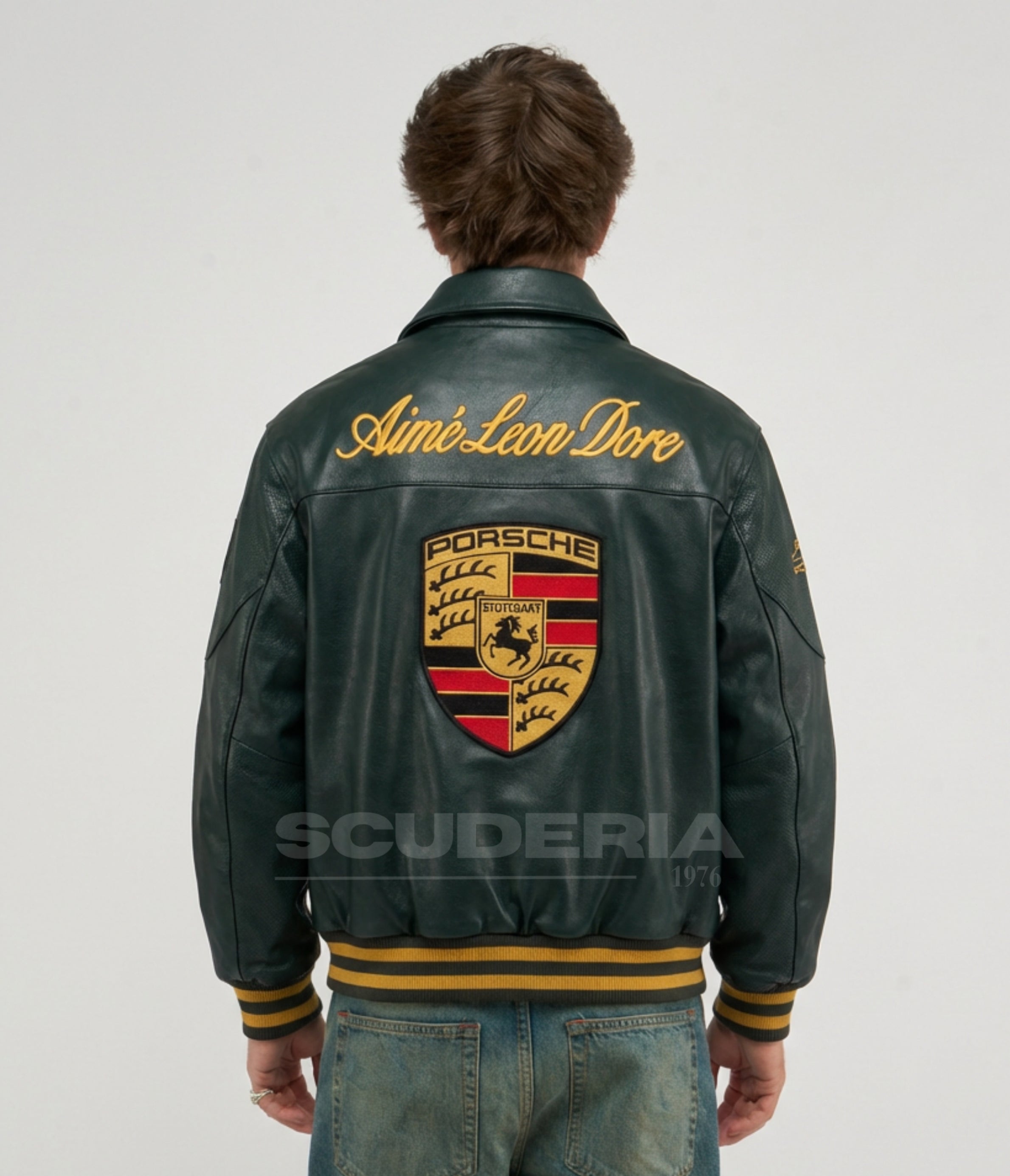 Aime Leon Dore x Porsche 993 Turbo Leather Club Jacket