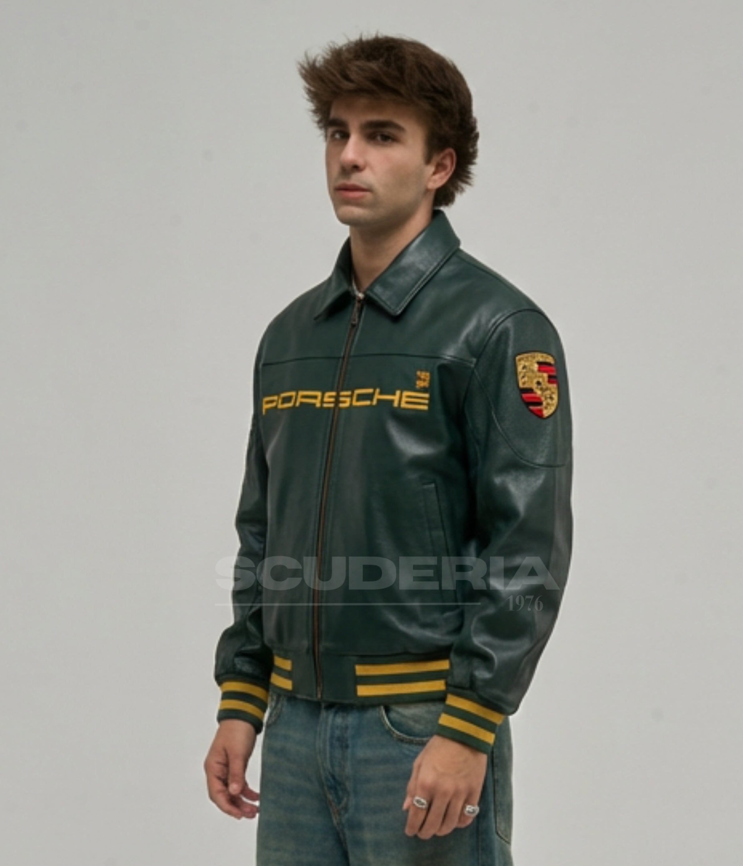 Aime Leon Dore x Porsche 993 Turbo Leather Club Jacket