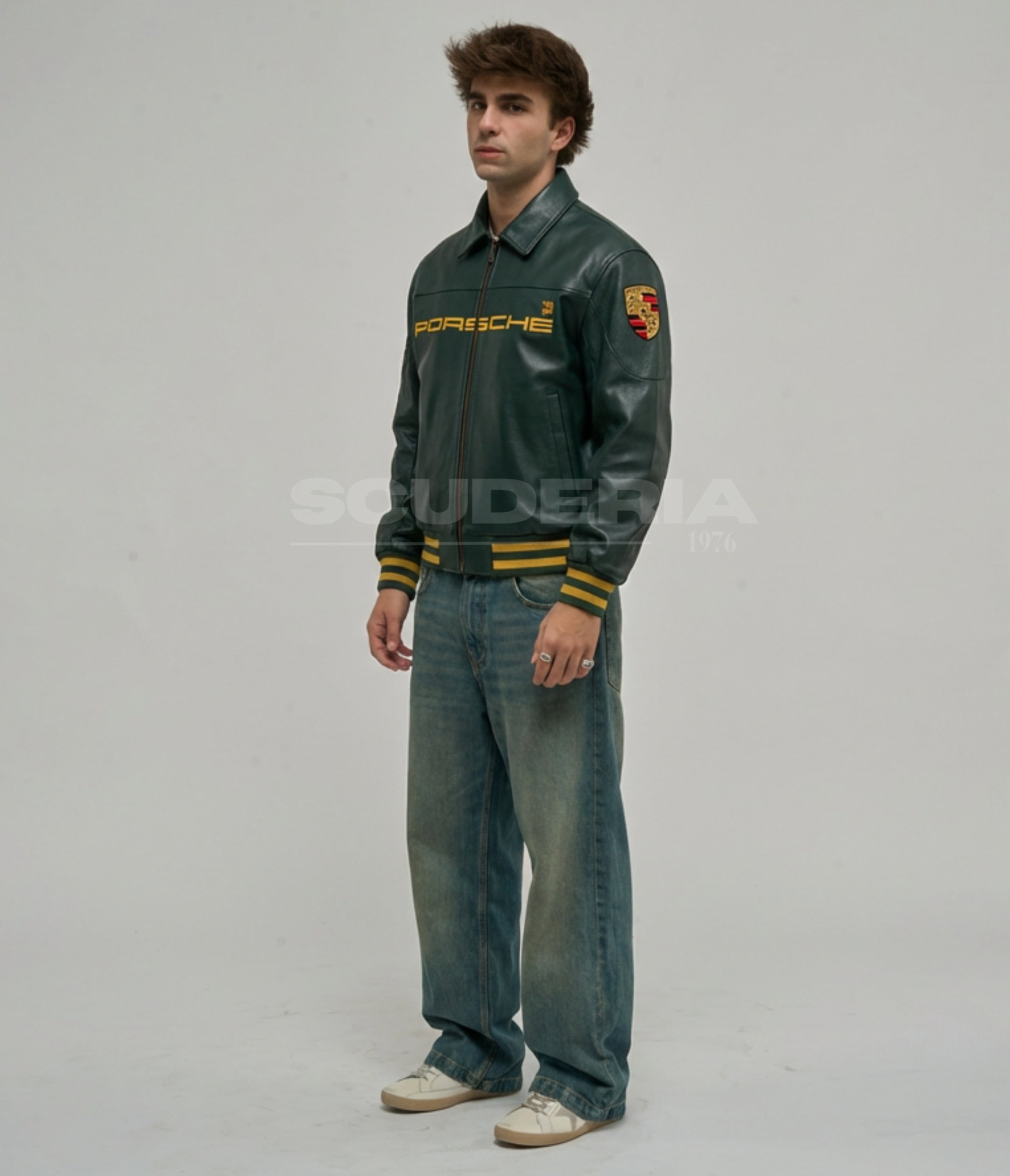 Aime Leon Dore x Porsche 993 Turbo Leather Club Jacket