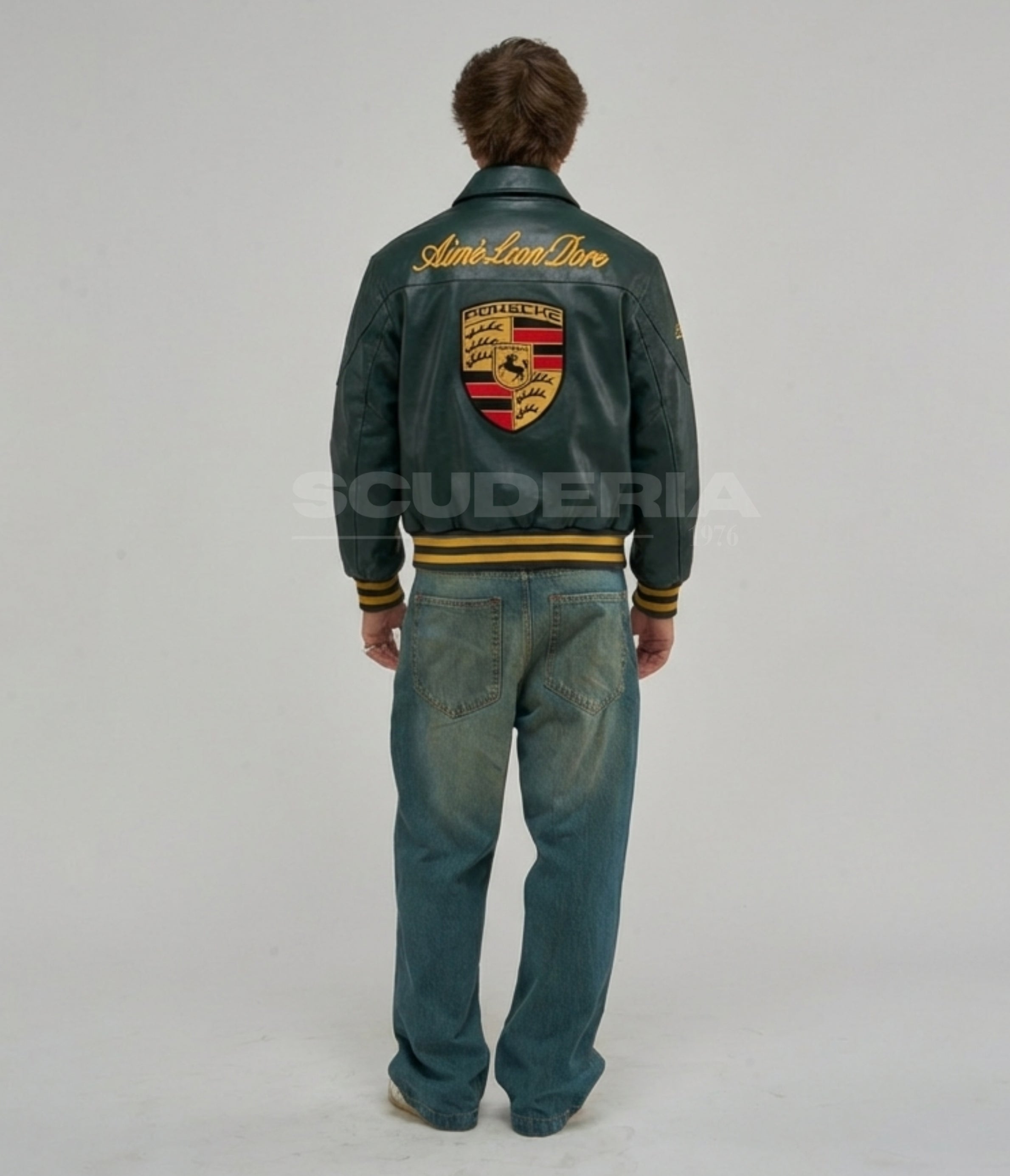 Aime Leon Dore x Porsche 993 Turbo Leather Club Jacket