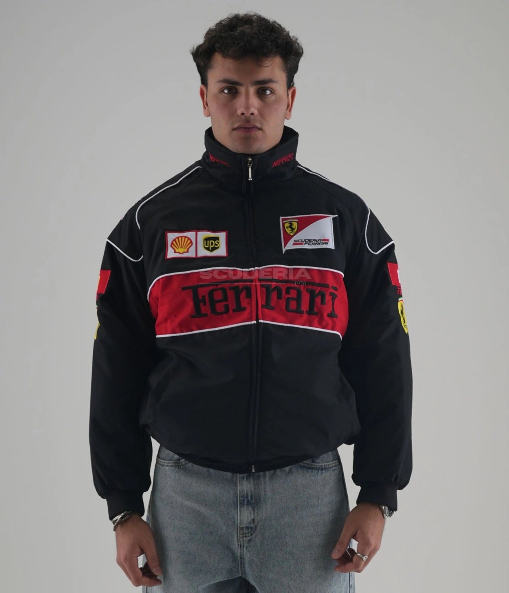 Ferrari F1 Vintage Racing Jacket - Black Edition