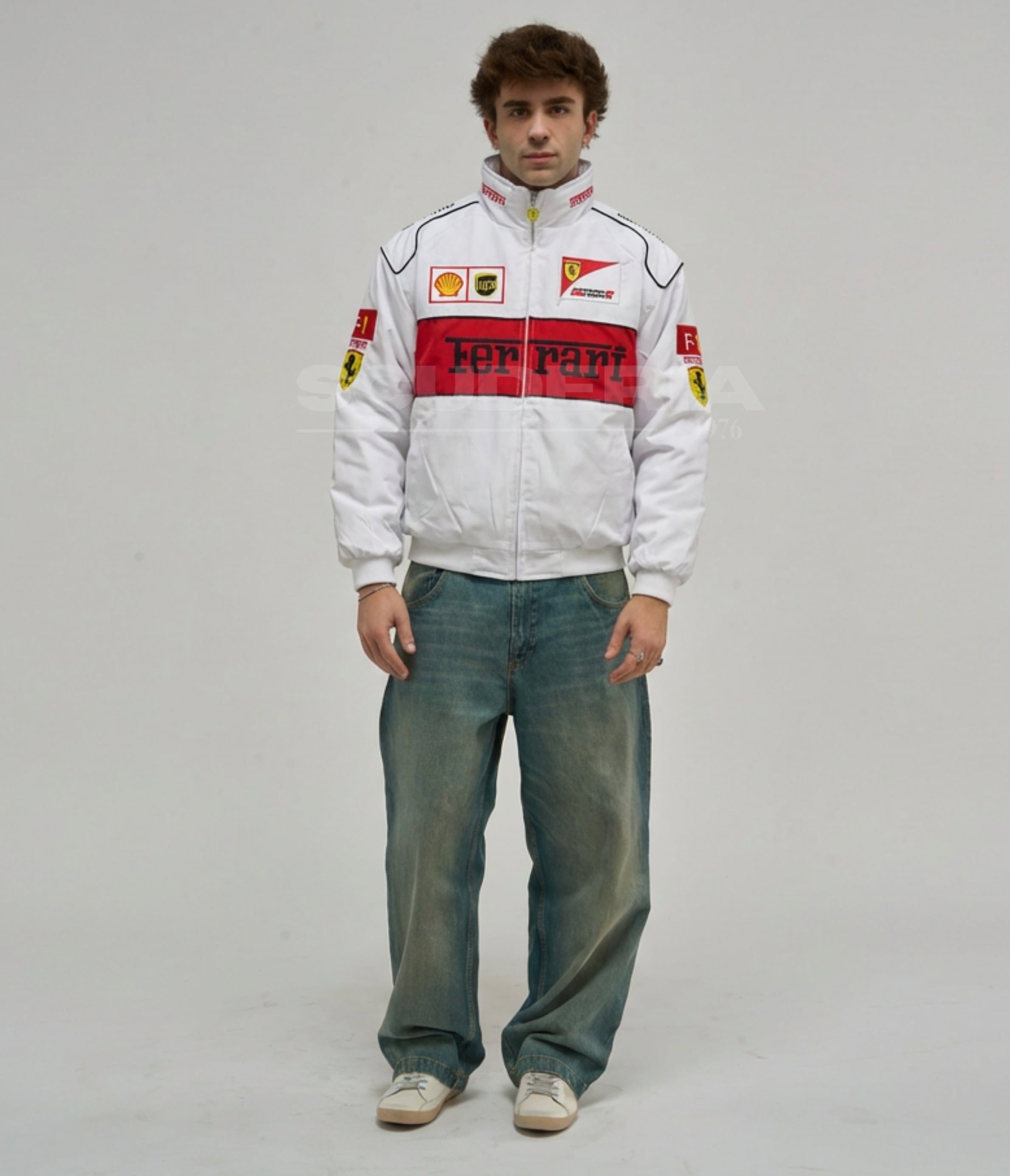 Ferrari F1 Vintage Racing Jacket - White Edition