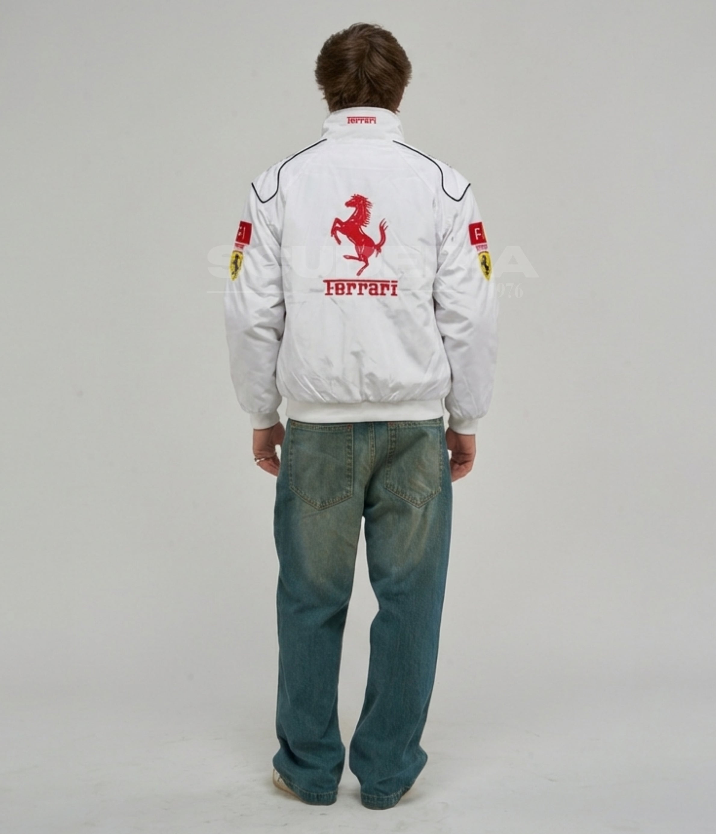 Ferrari F1 Vintage Racing Jacket - White Edition