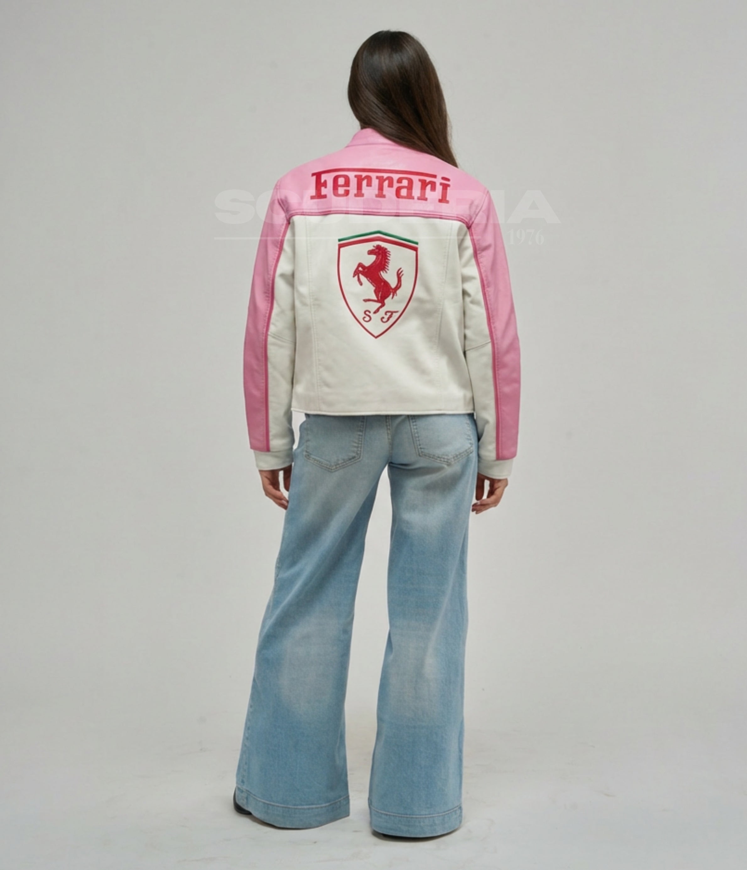 Ferrari Vintage Leather Jacket - Pink Edition