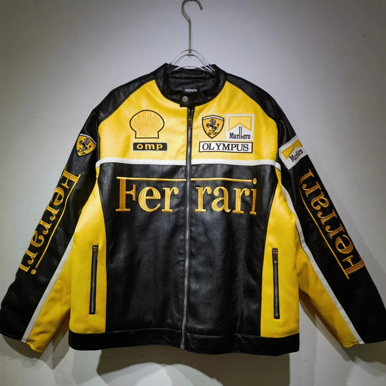 Ferrari Olympus Leather Jacket - Yellow Edition