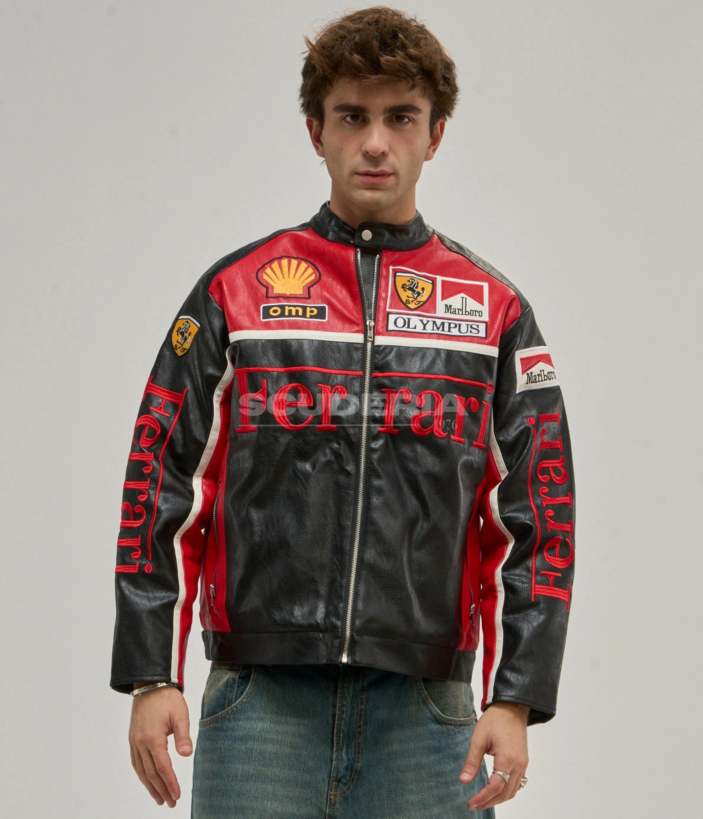 Ferrari Olympus Leather Jacket - Red Edition