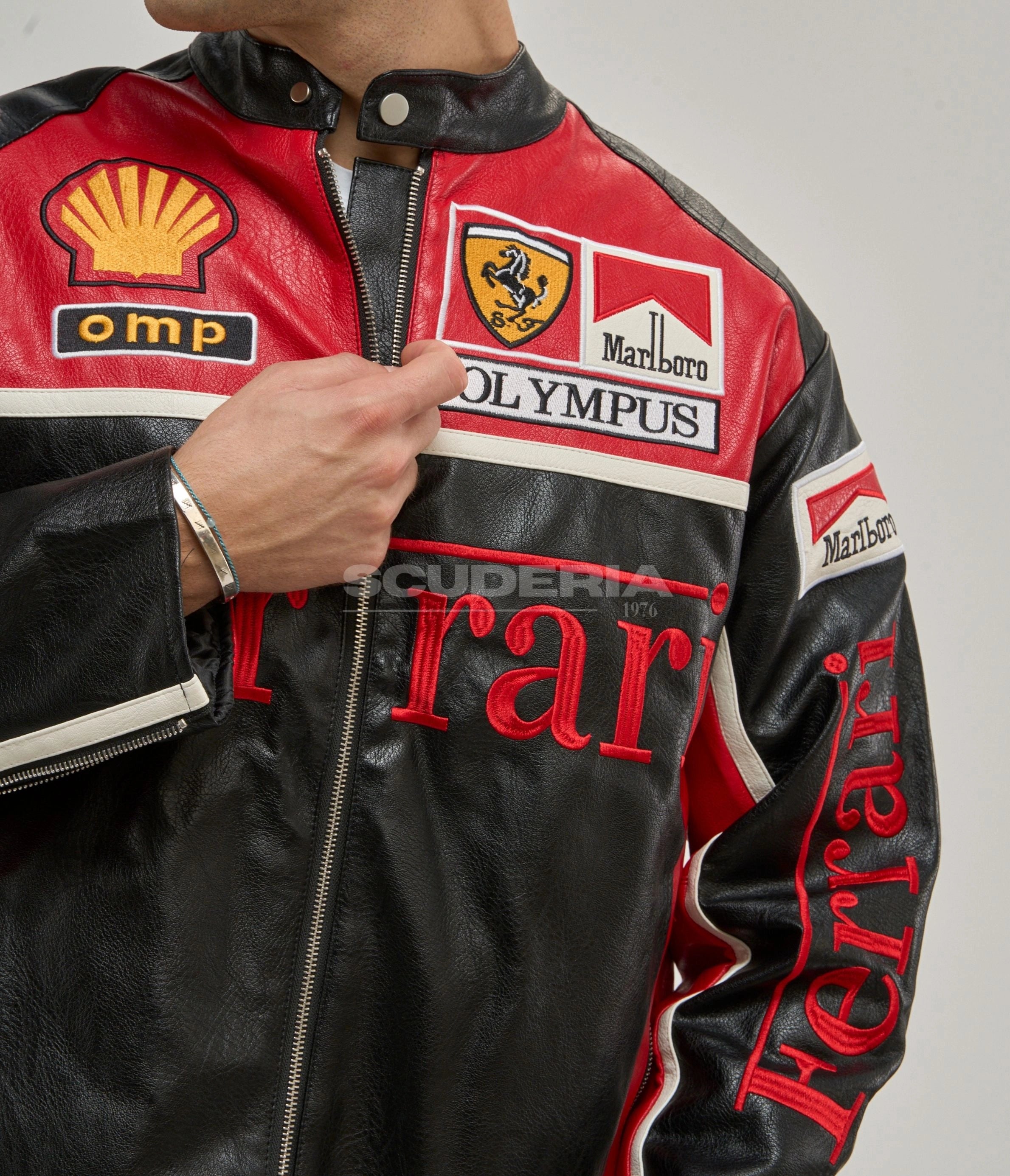 Ferrari Olympus Leather Jacket - Red Edition