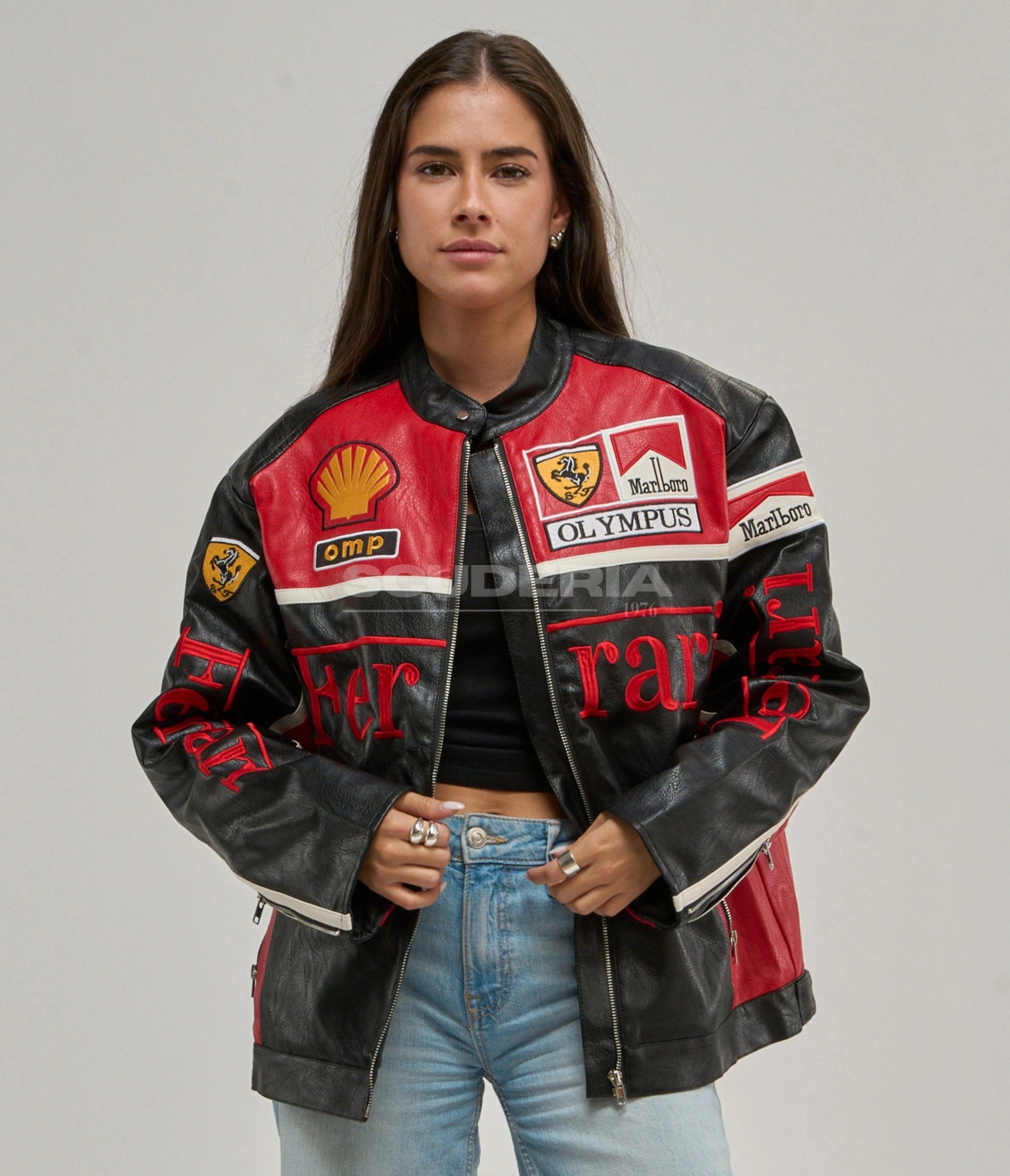 Ferrari Olympus Leather Jacket - Red Edition