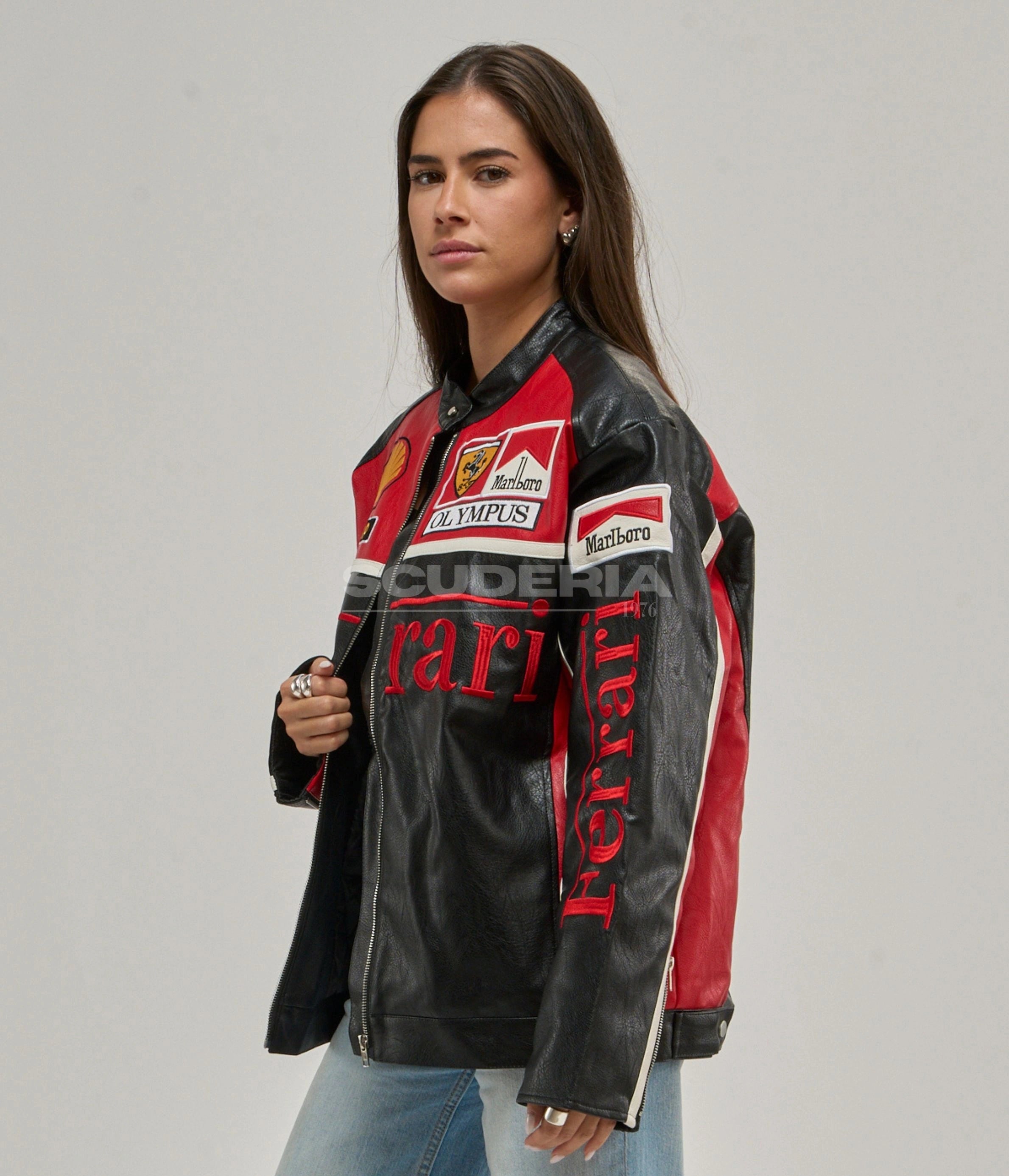 Ferrari Olympus Leather Jacket - Red Edition