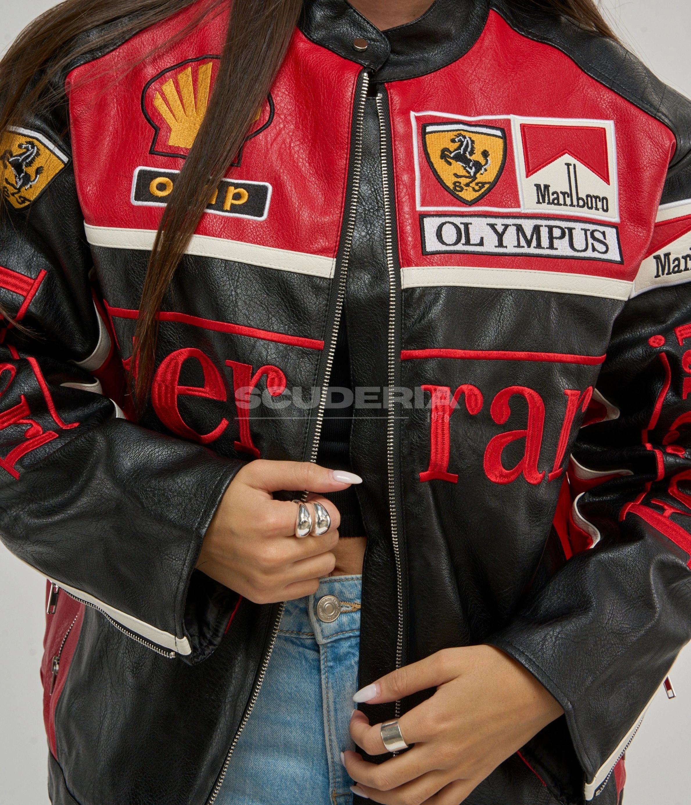 Ferrari Olympus Leather Jacket - Red Edition