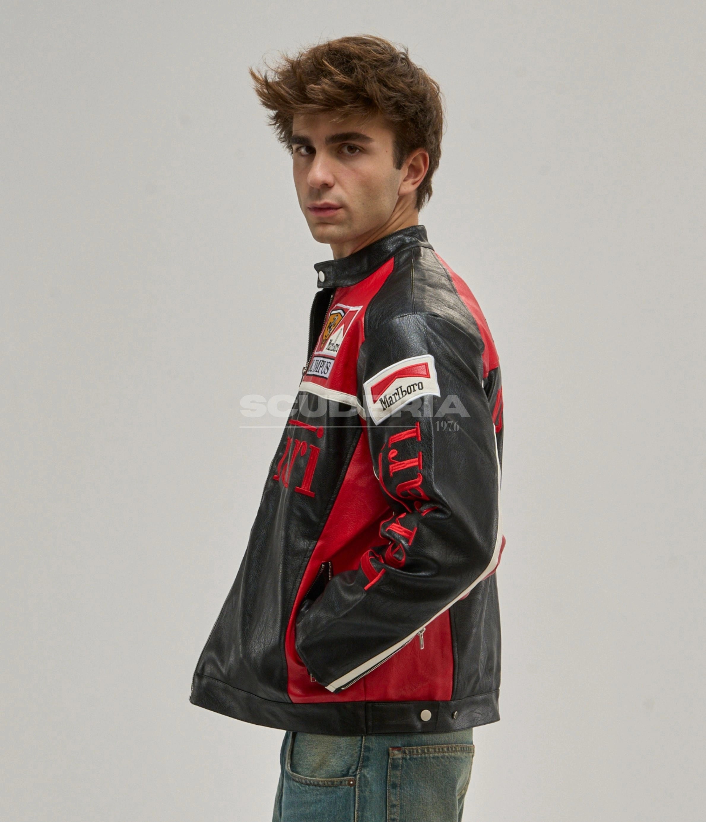 Ferrari Olympus Leather Jacket - Red Edition
