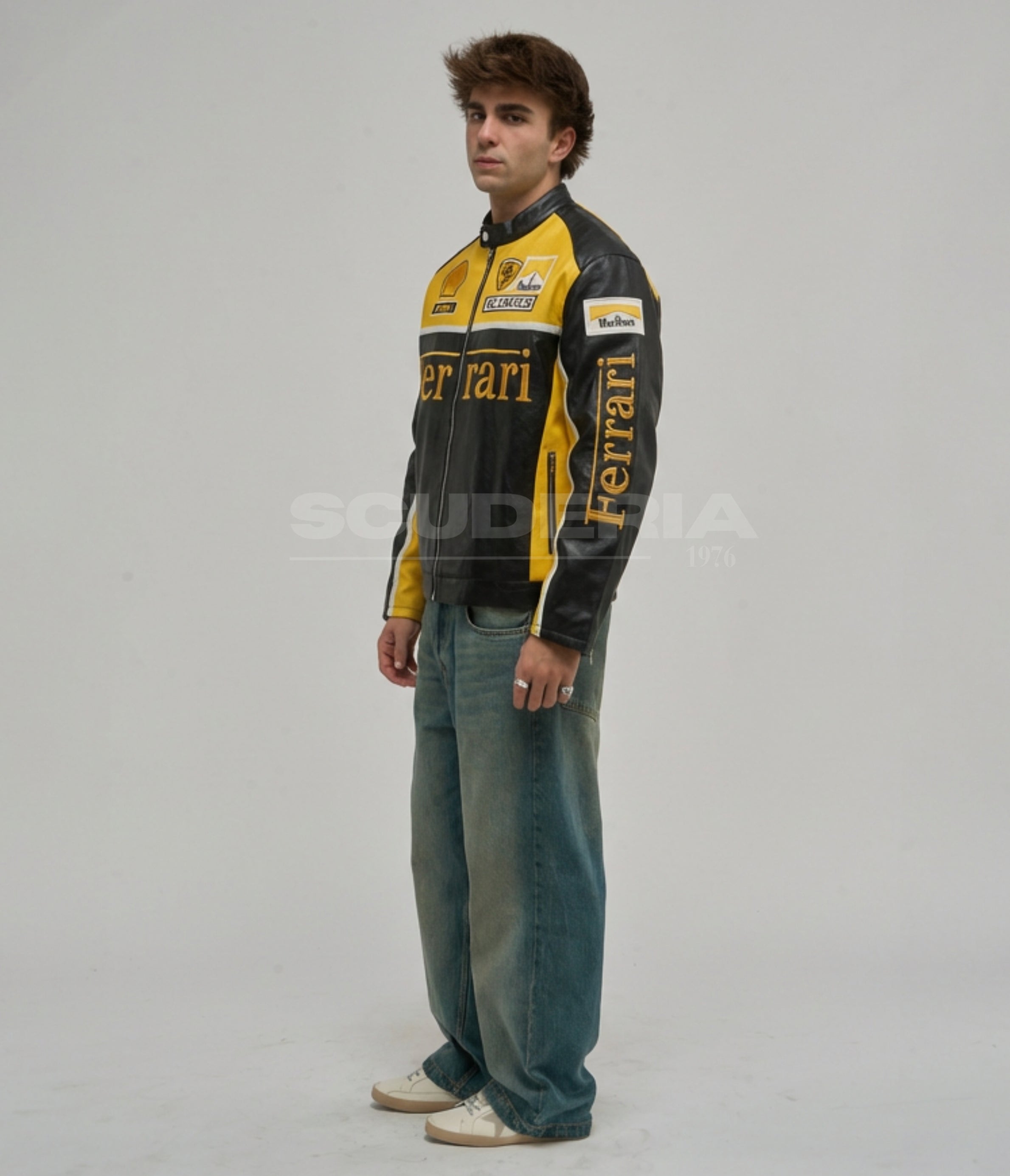 Ferrari Olympus Leather Jacket - Yellow Edition