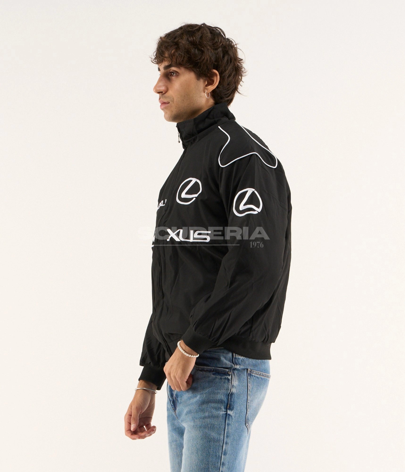 Lexus Vintage Racing Jacket Black Side View Men