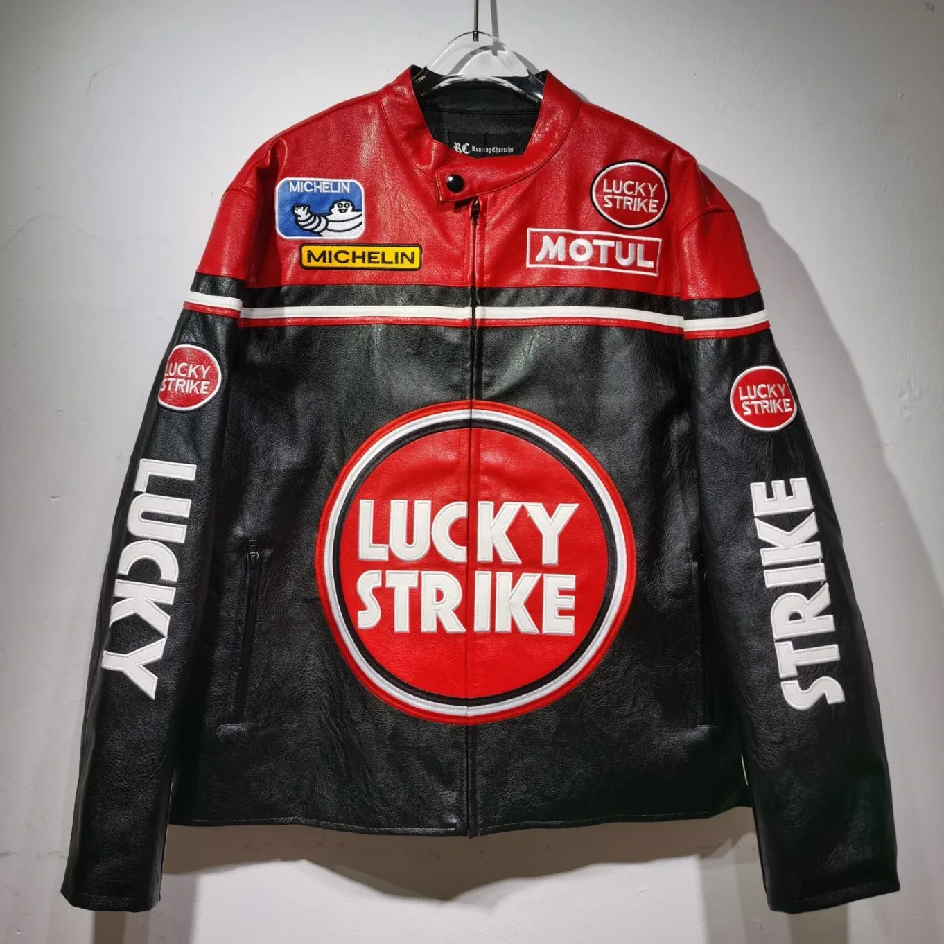 Lucky Strike Leather Jacket - Red Edition