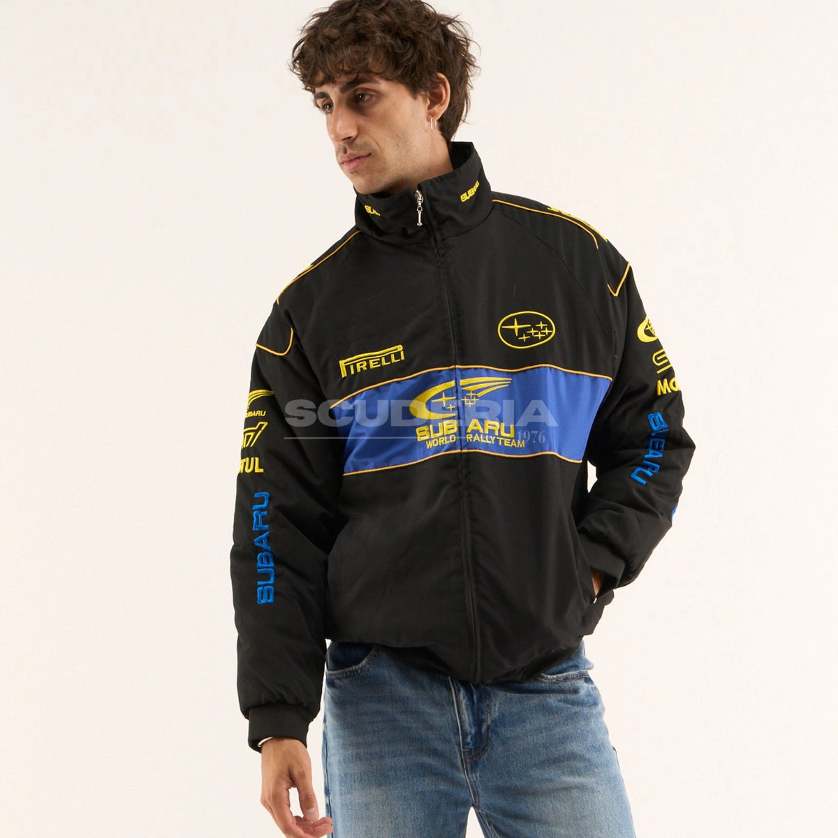 ほぼ デッド SUBARU World Rally Team ジャケット F Subaru World Rally Team Vintage Racing Jacket - Blue Edition